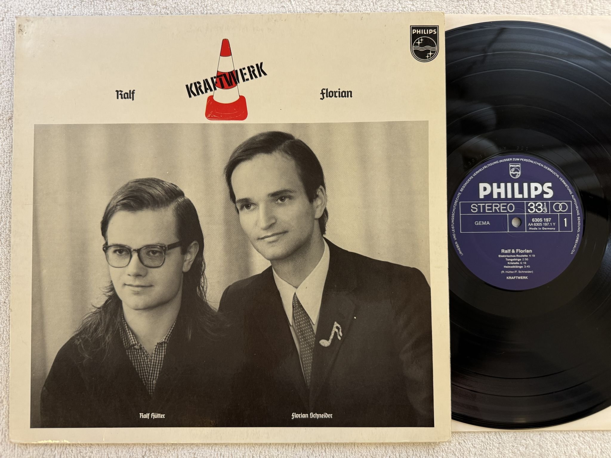 Omslagsbild för skivan KRAFTWERK Ralf & Florian LP -73 Ger PHILIPS 6305 197 *** CLASSIC ***
