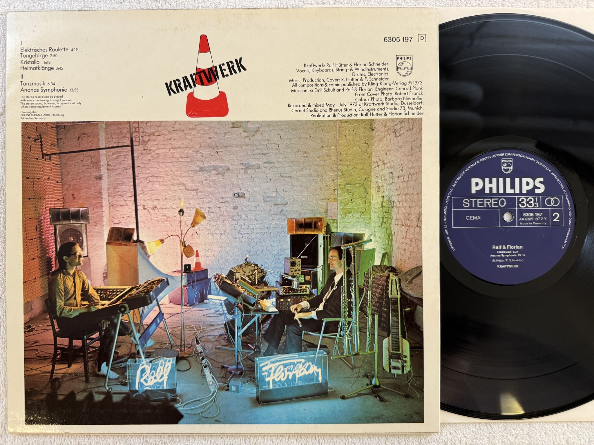 Omslagsbild för skivan KRAFTWERK Ralf & Florian LP -73 Ger PHILIPS 6305 197 *** CLASSIC ***