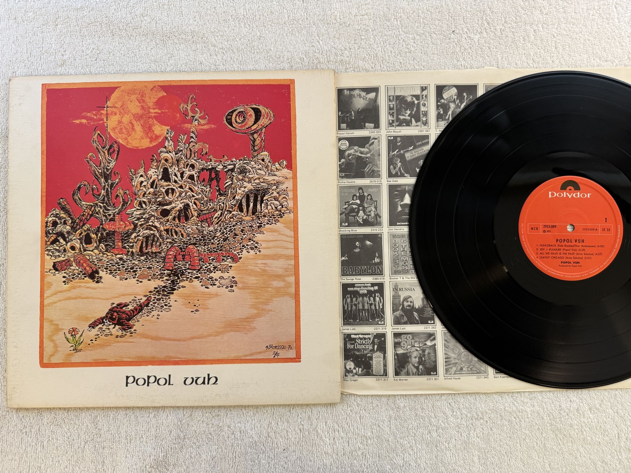 Omslagsbild för skivan POPOL VUH s/t LP -72 Norway POLYDOR 2923009 ** PROG ROCK **