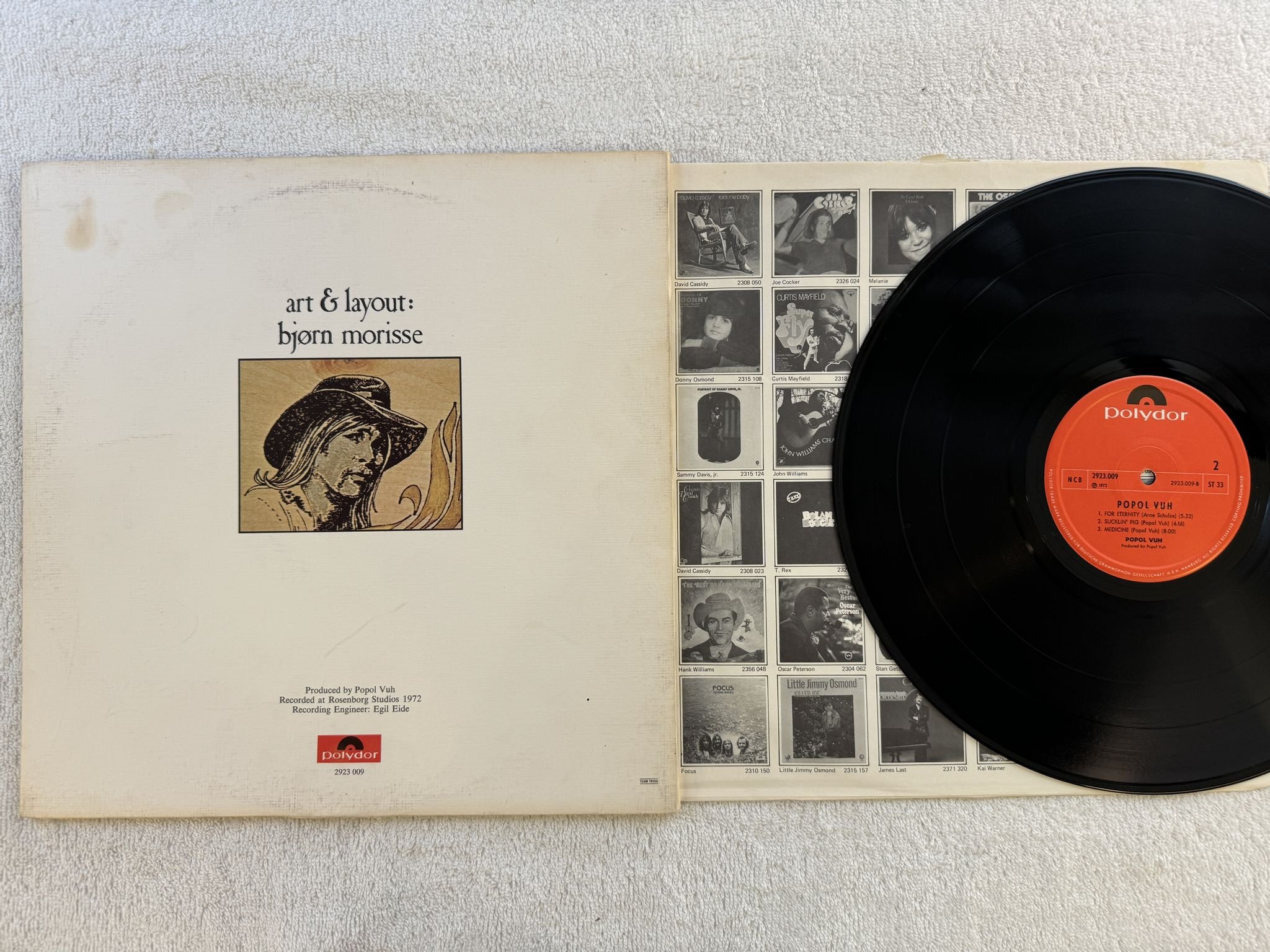 Omslagsbild för skivan POPOL VUH s/t LP -72 Norway POLYDOR 2923009 ** PROG ROCK **