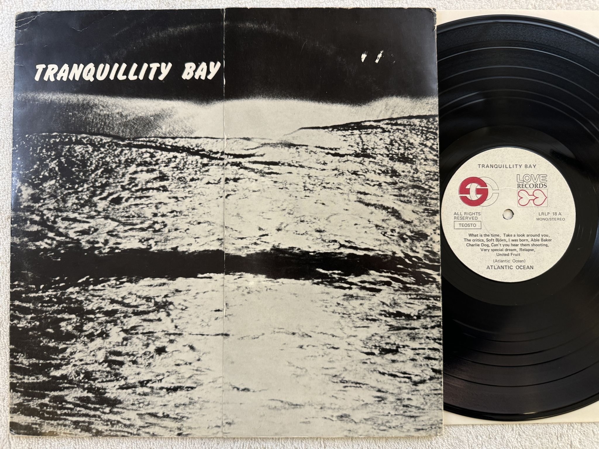 Omslagsbild för skivan THE ATLANTIC OCEAN Tranquillity Bay LP -70 Swe LOVE LRLP 18 *** PSYCH / BEAT ***