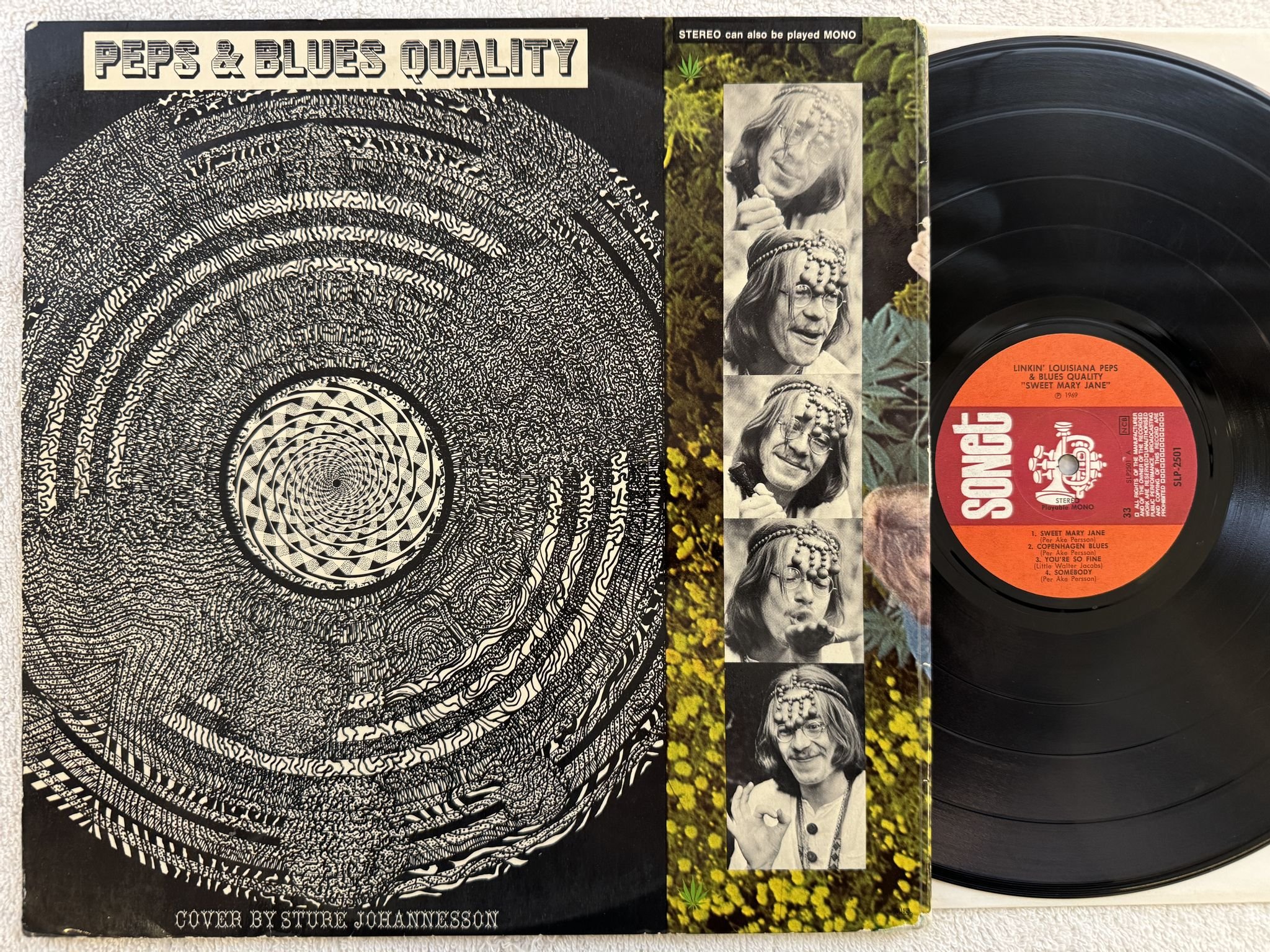 Omslagsbild för skivan PEPS & BLUES QUALITY sweet mary jane LP -69 Swe SONET SLP 2501
