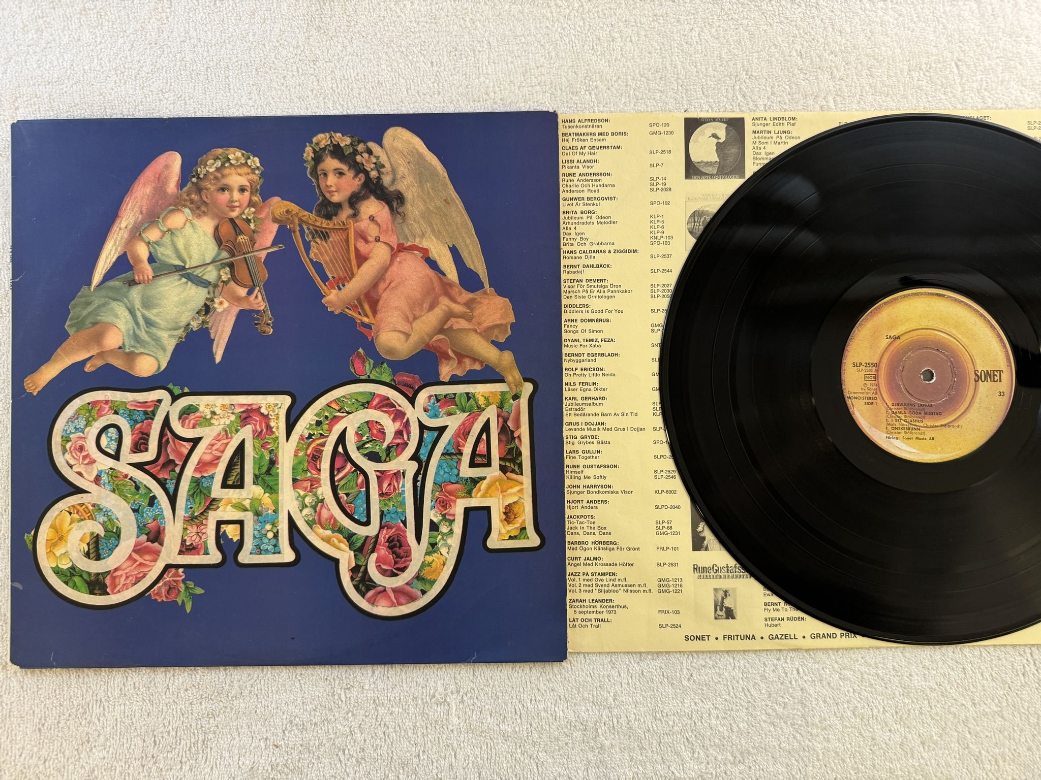Omslagsbild för skivan SAGA s/t LP -74 Swe SONET SLP 2550 *** HARD PROG ***