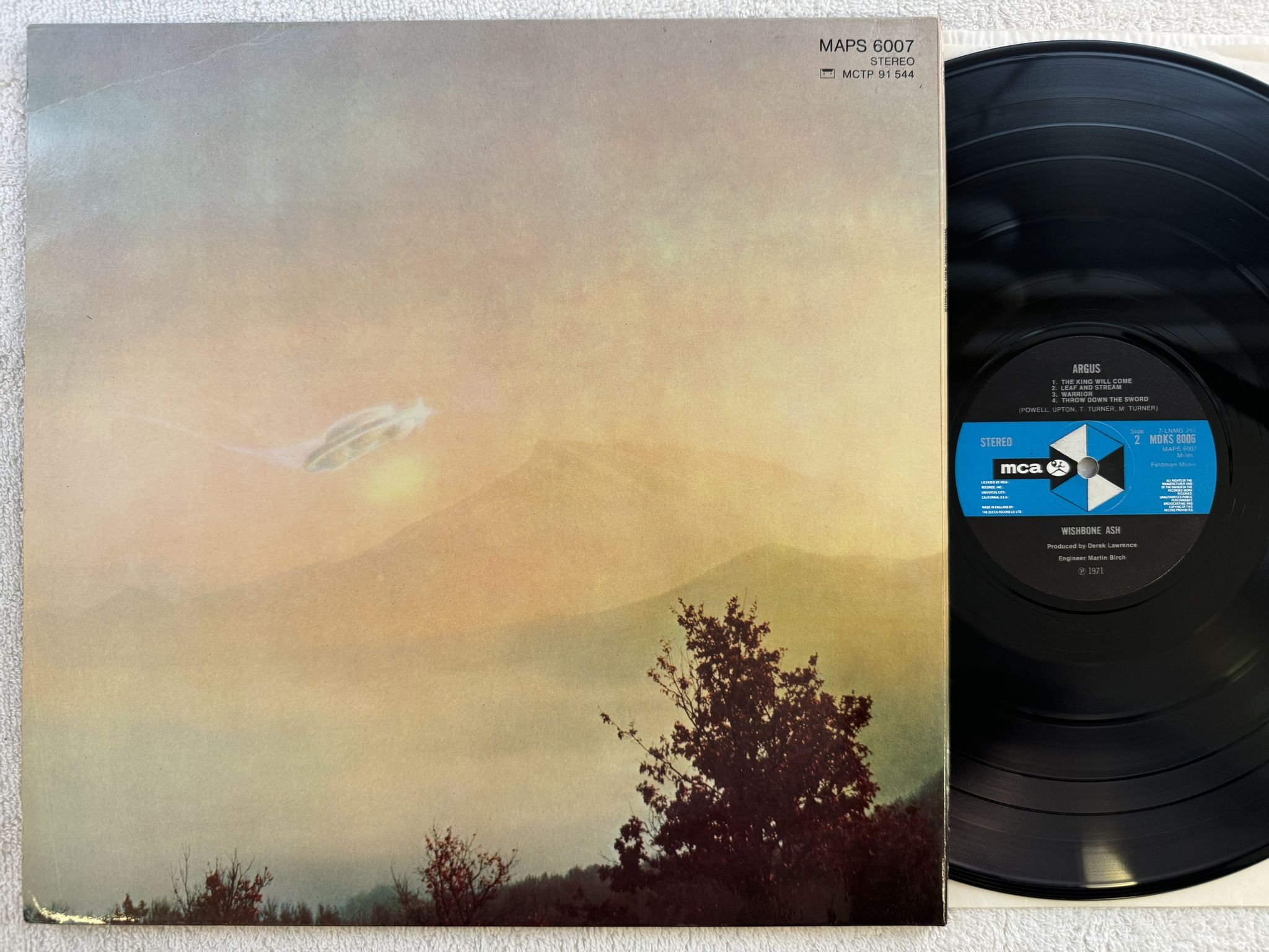 Omslagsbild för skivan WISHBONE ASH argus LP -71 UK MCA MDKS 8006