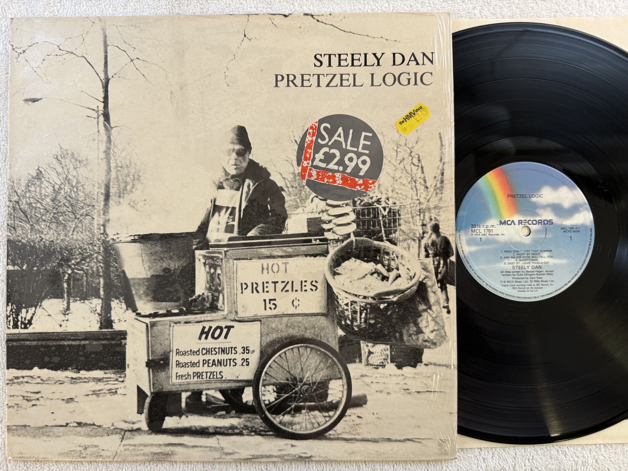 Omslagsbild för skivan STEELY DAN pretzel logic LP UK MCA MCL 1781