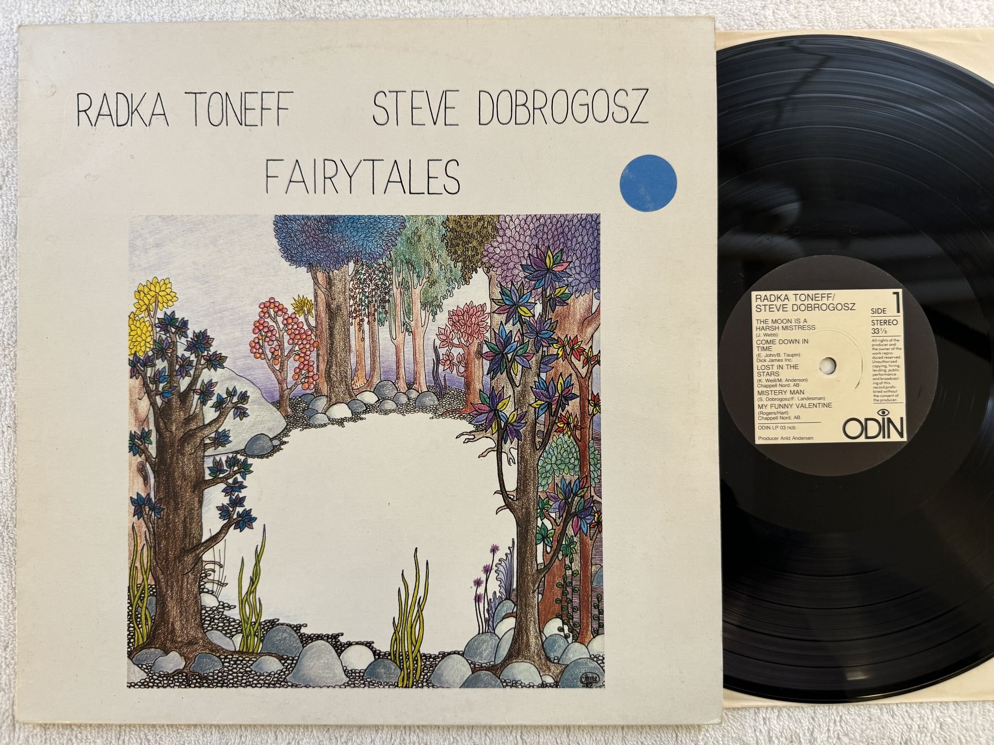 Omslagsbild för skivan RADKA TONEFF / STEVE DOBROGOSZ fairytails LP -82 Nor ODIN LP03