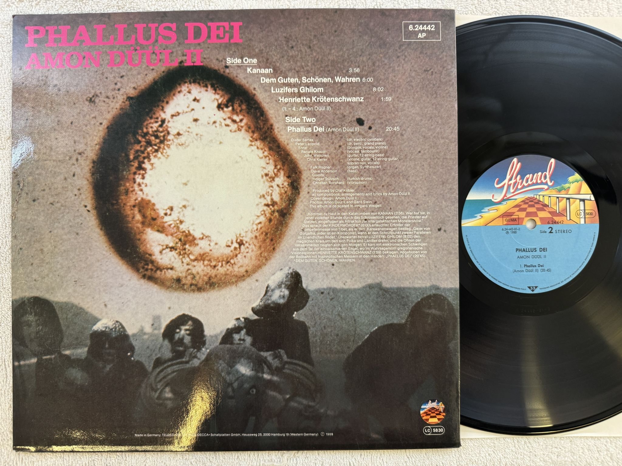Omslagsbild för skivan AMON DÜÜL II Phallus Dei LP -69/80 Ger STRAND 6.24442 AP