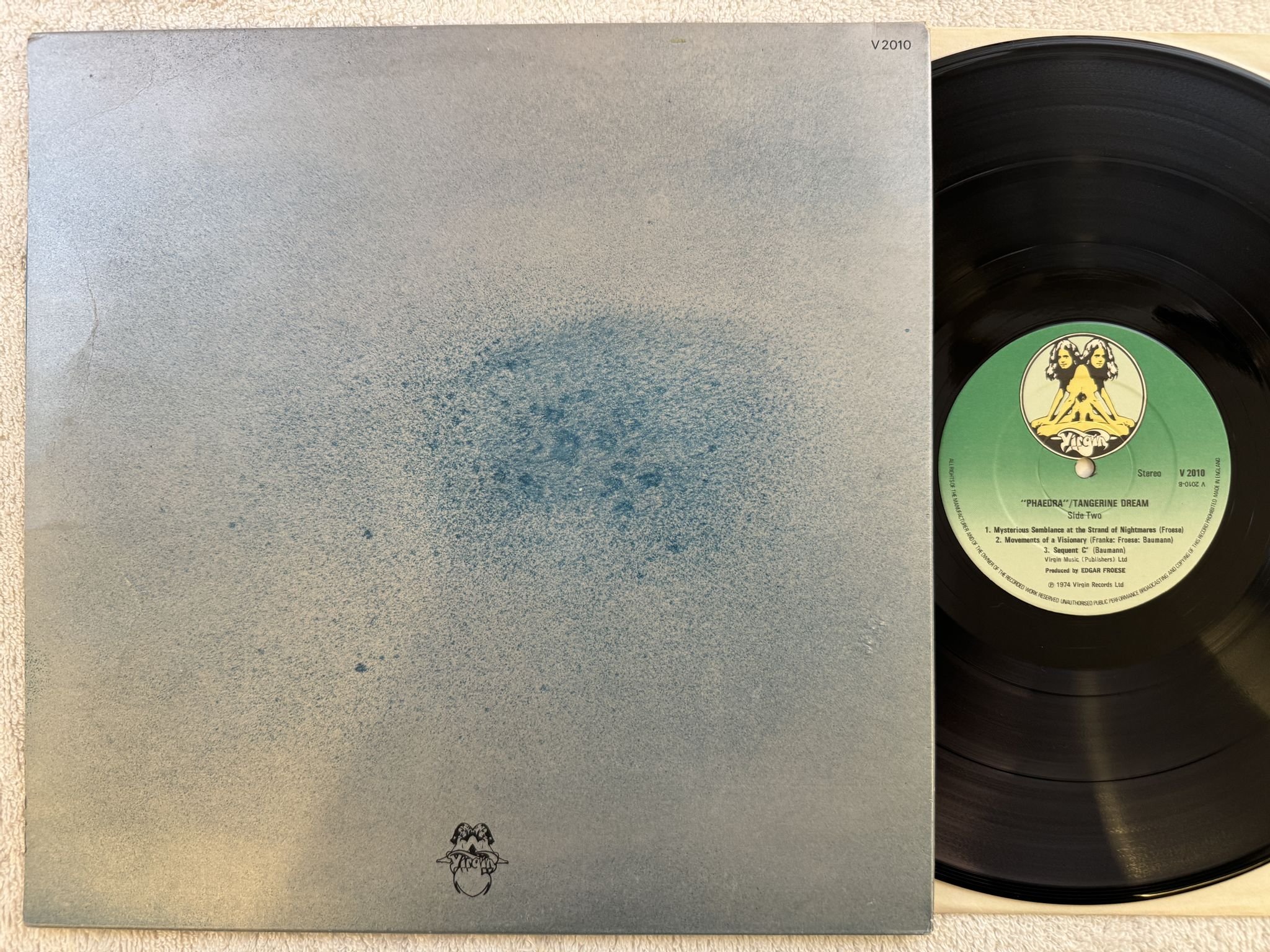 Omslagsbild för skivan TANGERINE DREAM phaedra LP UK VIRGIN V2010