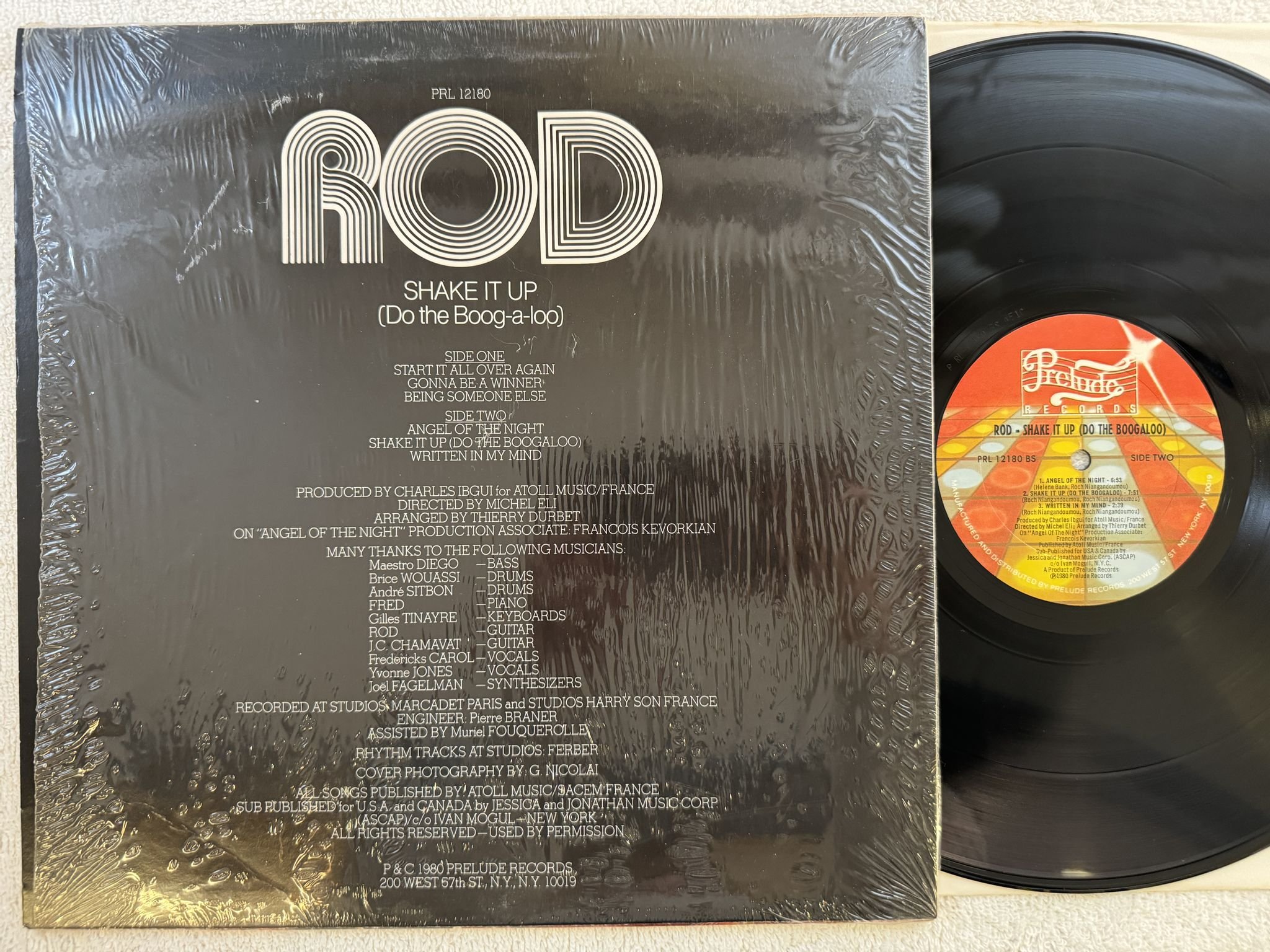 Omslagsbild för skivan ROD shake it up LP -80 US PRELUDE PRL 12180 AS
