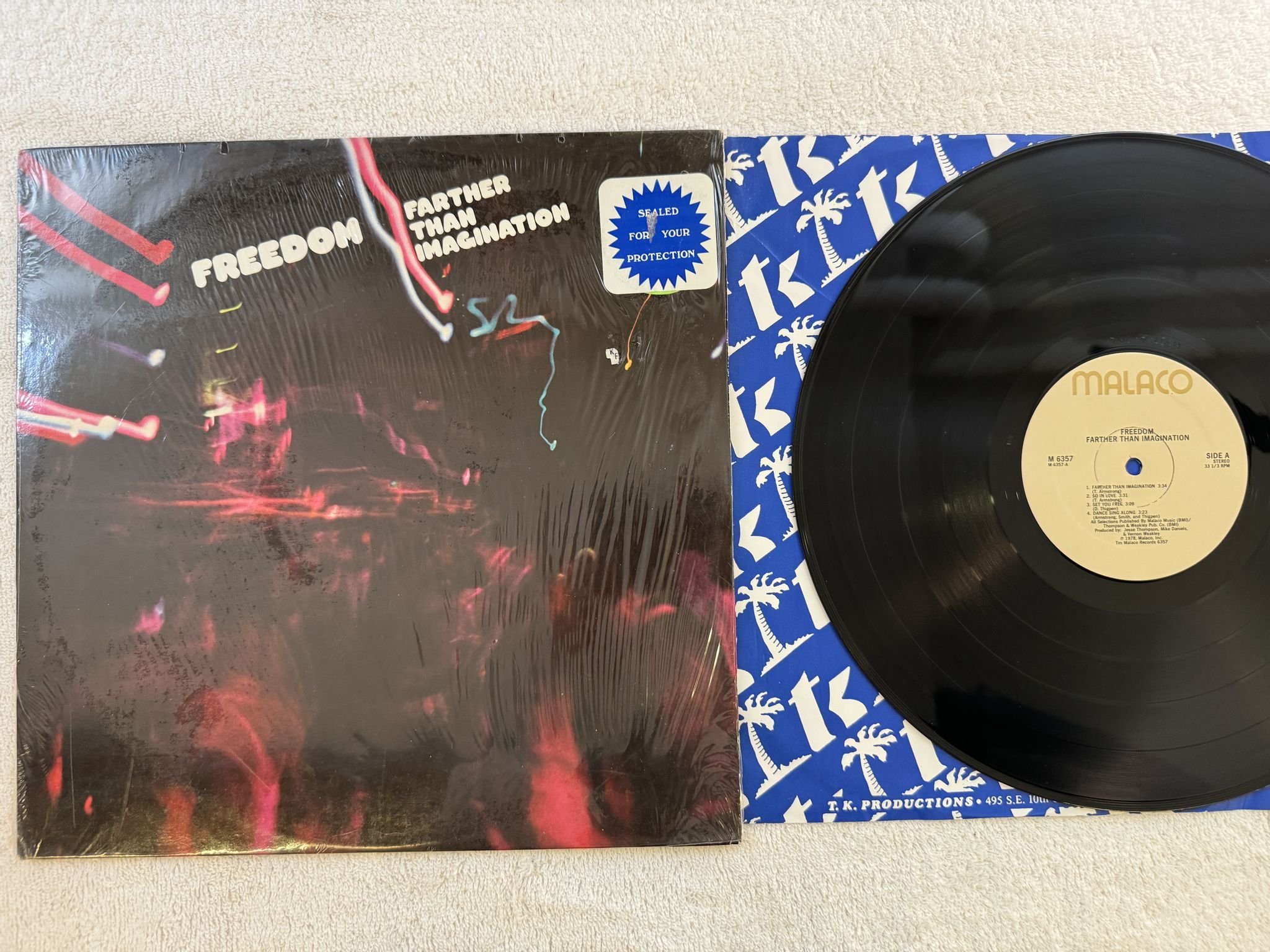 Omslagsbild för skivan FREEDOM farther than imagination LP -78 US MALACO M 6357 *** BOOGIE FUNK ***