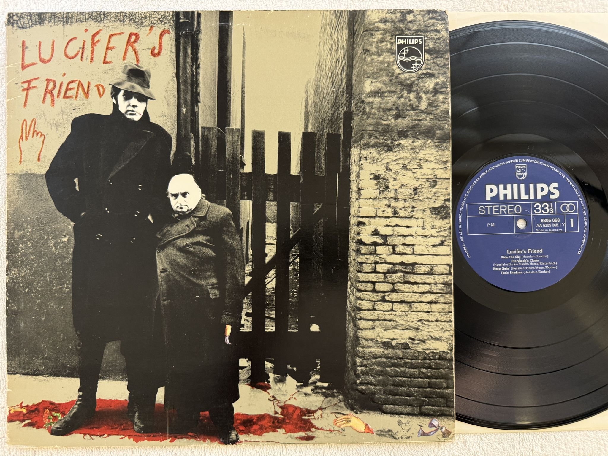 Omslagsbild för skivan LUCIFERS FRIEND s/t LP -71 Ger PHILIPS 6305 068 *** HARD PROG ***