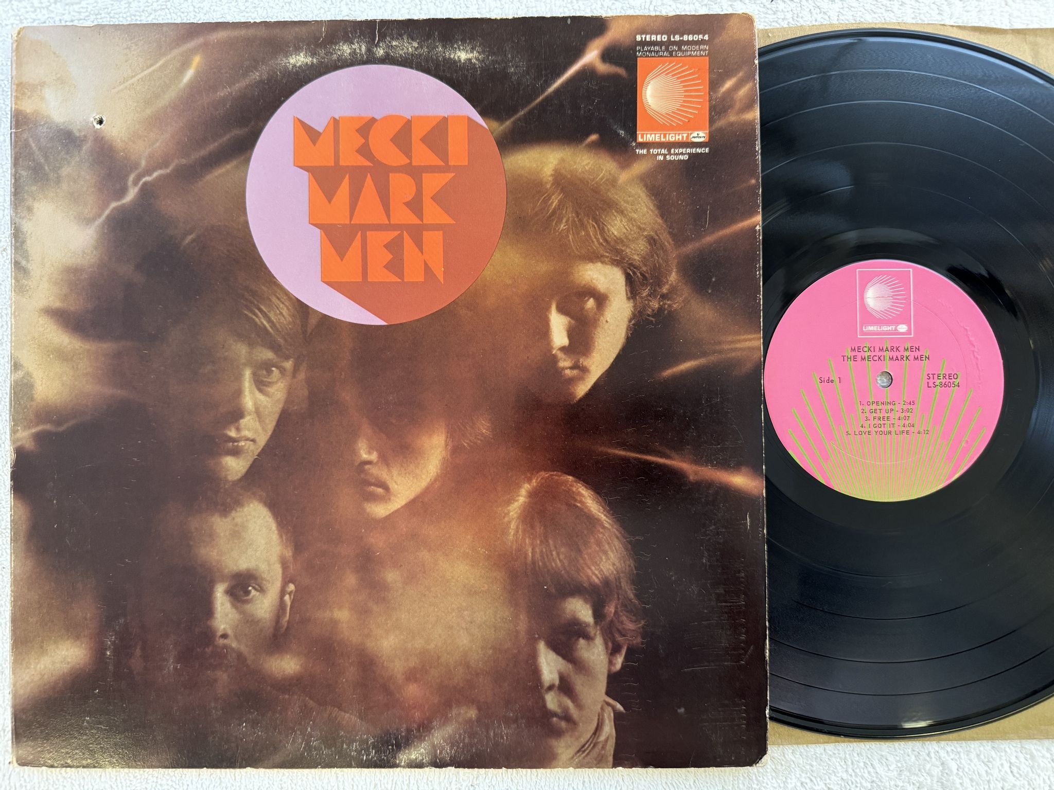 Omslagsbild för skivan MECKI MARK MEN s/t LP -68 US LIMELIGHT LS 86054 *** PSYCH ROCK ***