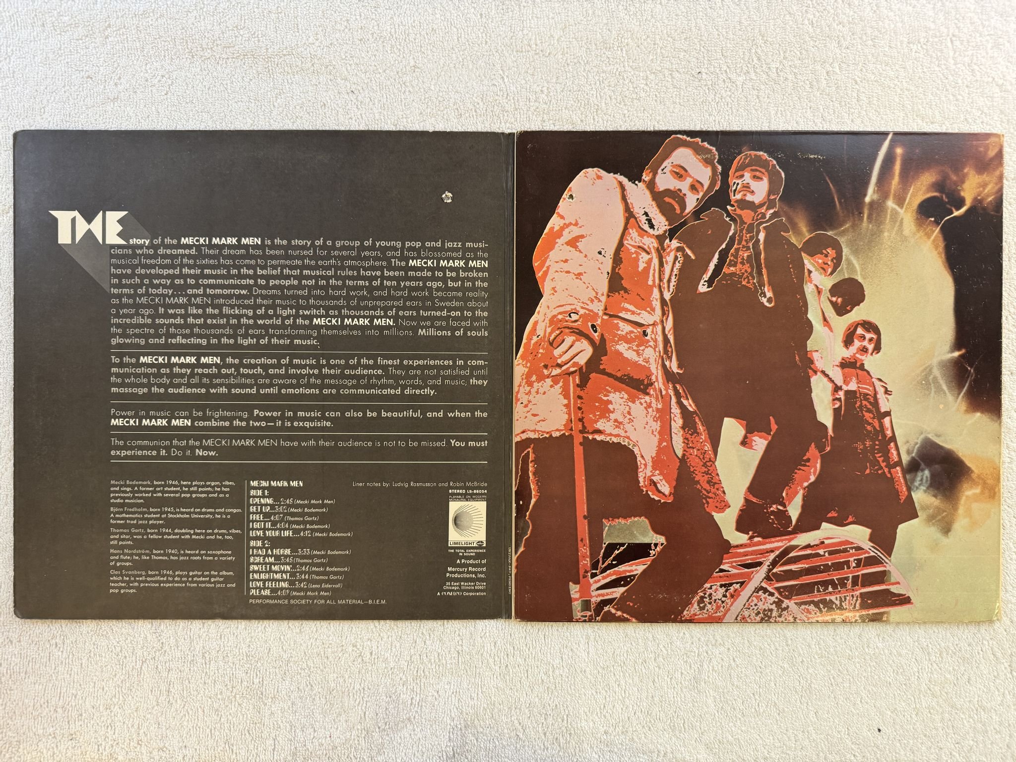 Omslagsbild för skivan MECKI MARK MEN s/t LP -68 US LIMELIGHT LS 86054 *** PSYCH ROCK ***