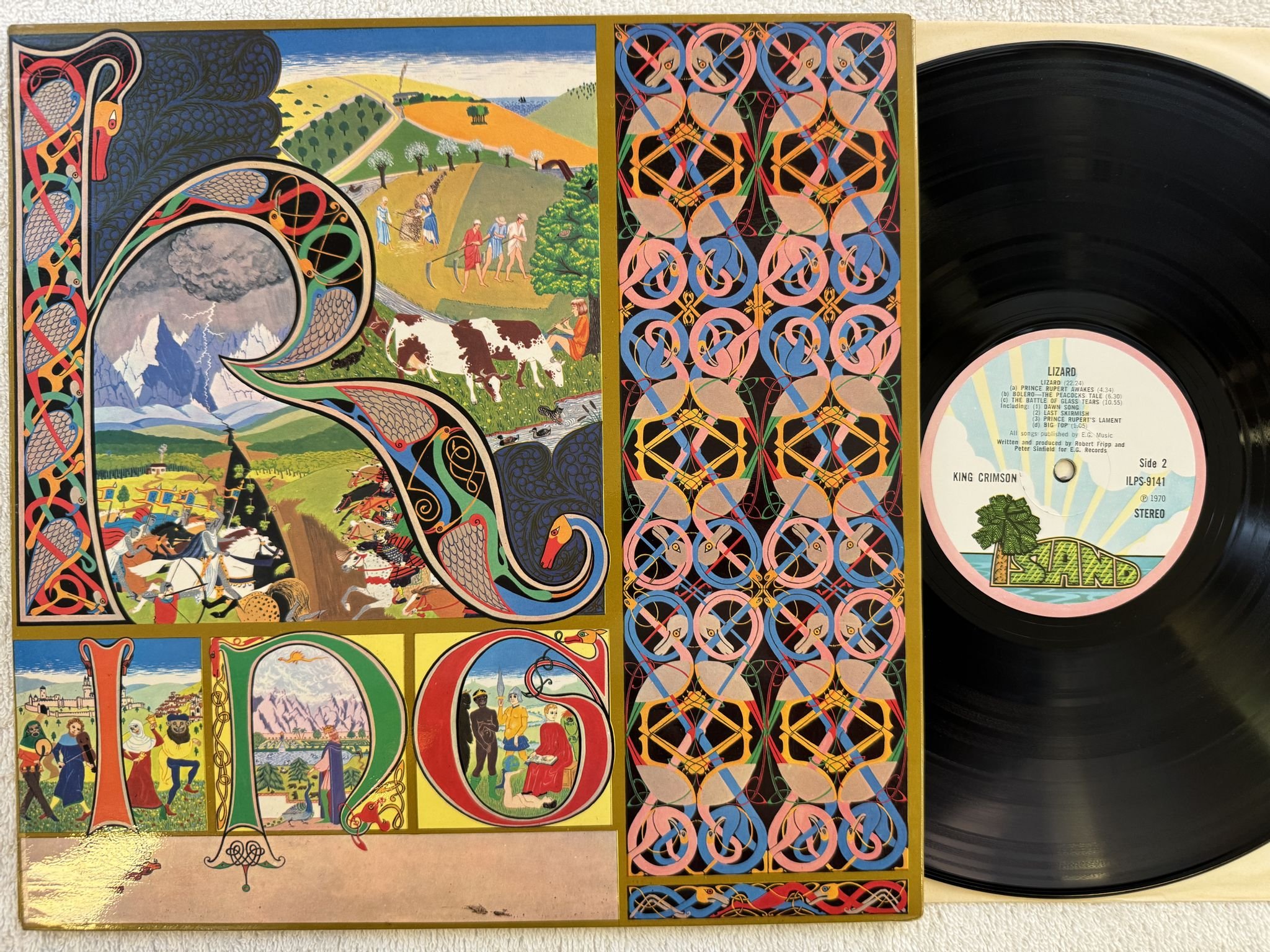 Omslagsbild för skivan KING CRIMSON lizard LP -70 UK ISLAND ILPS 9141