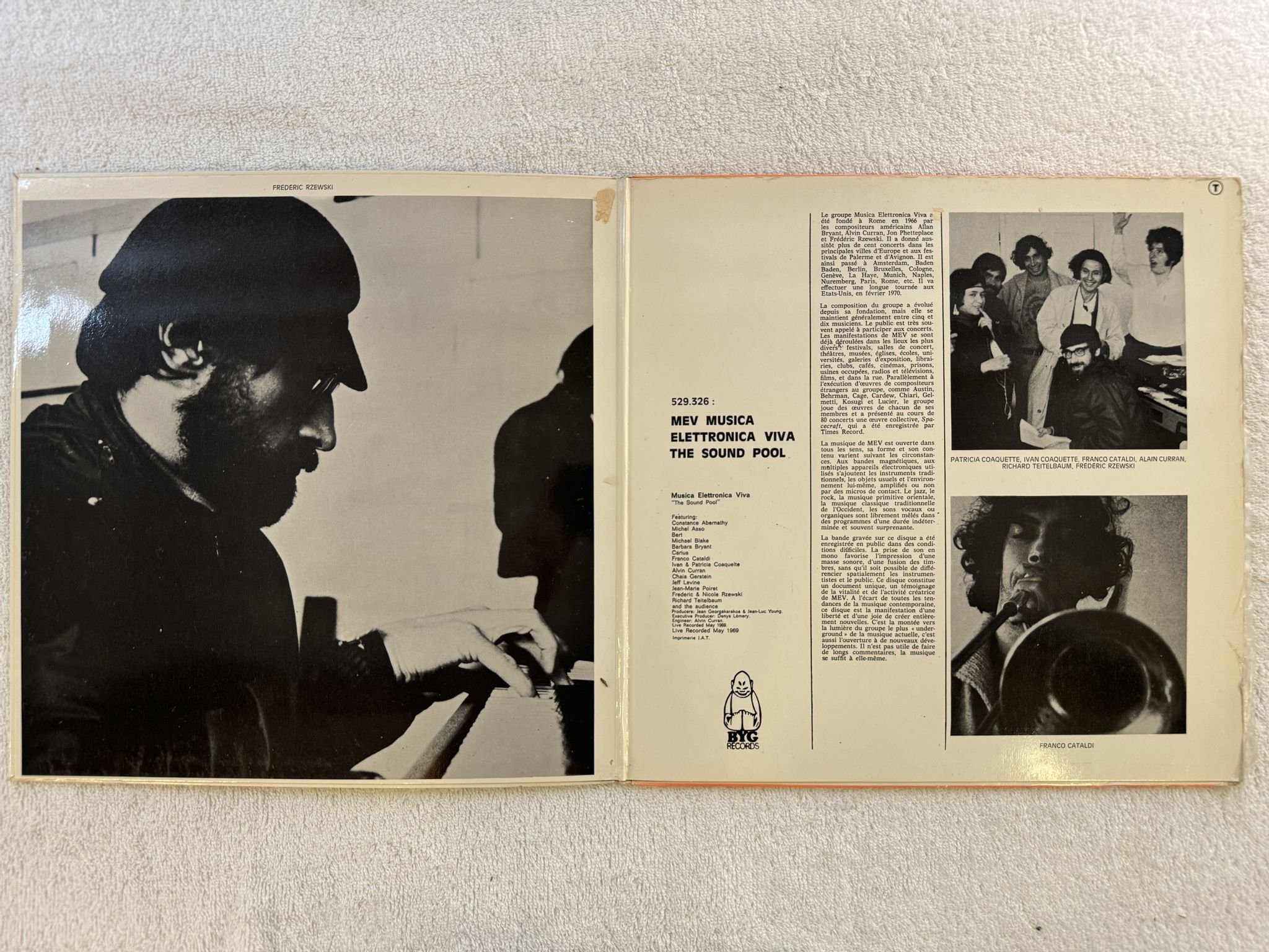 Omslagsbild för skivan MUSICA ELETTRONICA VIVA The Sound Pool LP -70 Fra BYG 529326 ** EXPERIMENTAL **