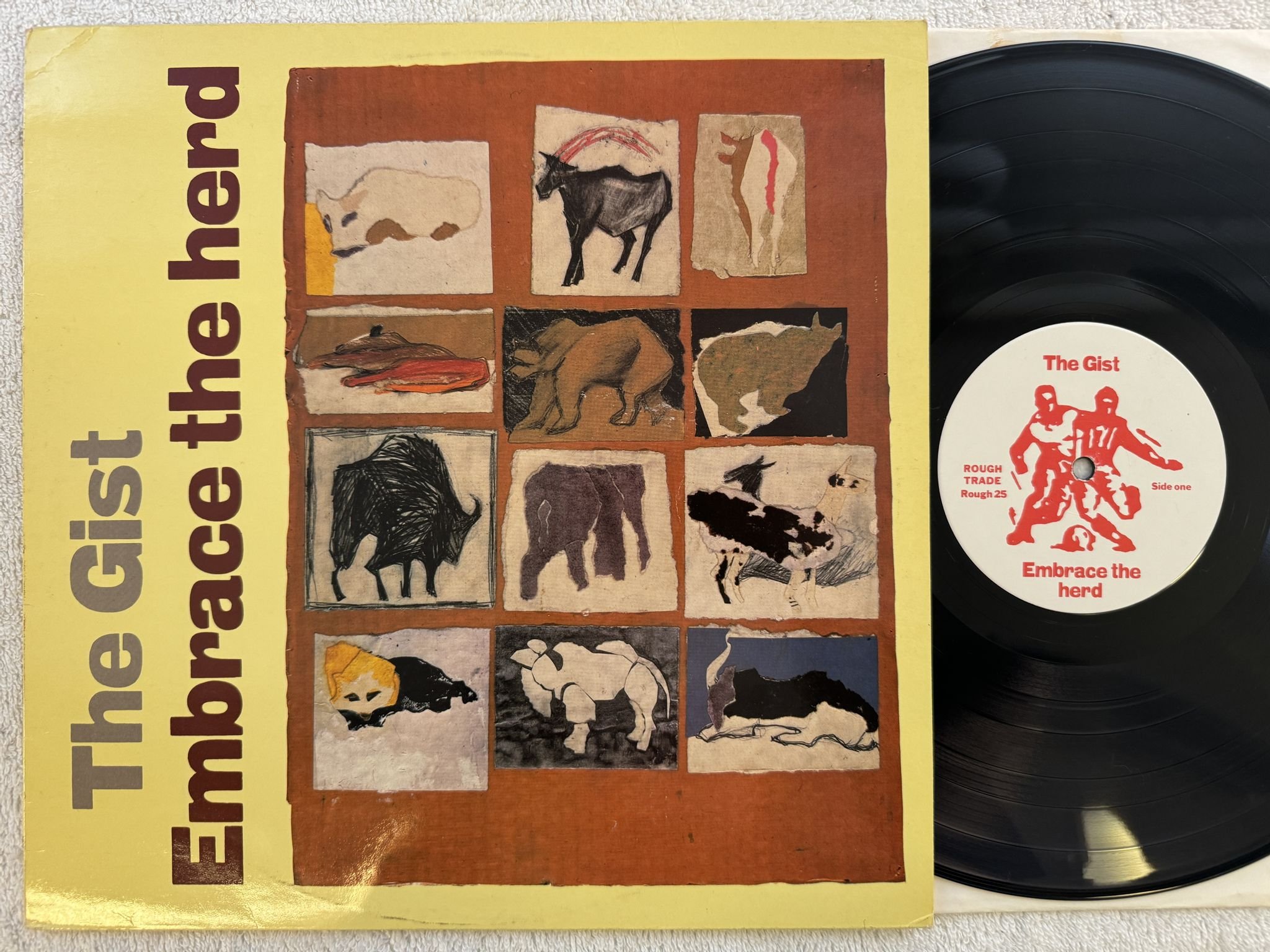 Omslagsbild för skivan THE GIST embrace the heard LP -82 Swe MNW Rough 25