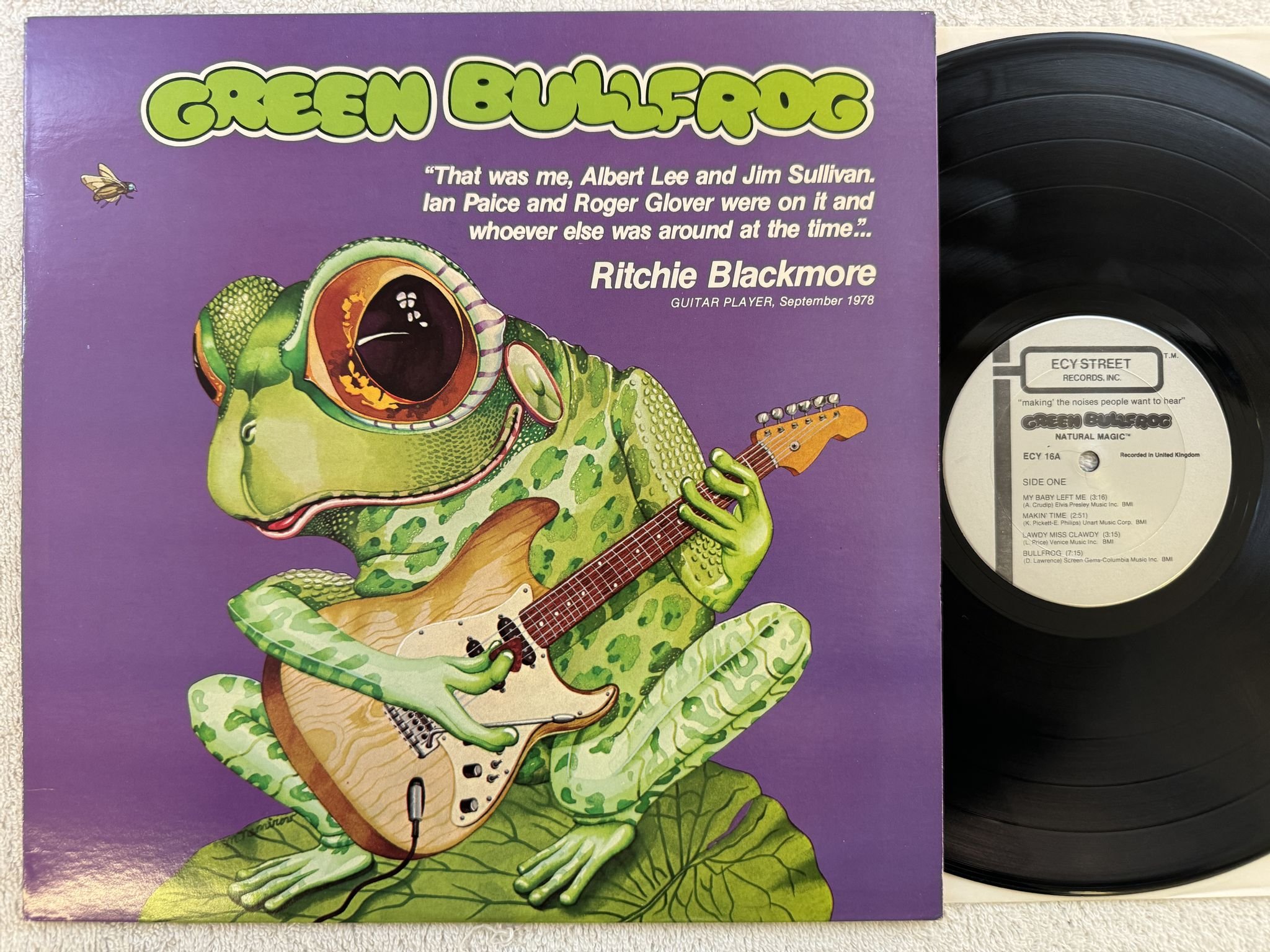 Omslagsbild för skivan GREEN BULLFROG Natural Magic LP -80 US ECY STREET RECORDS ECY-16
