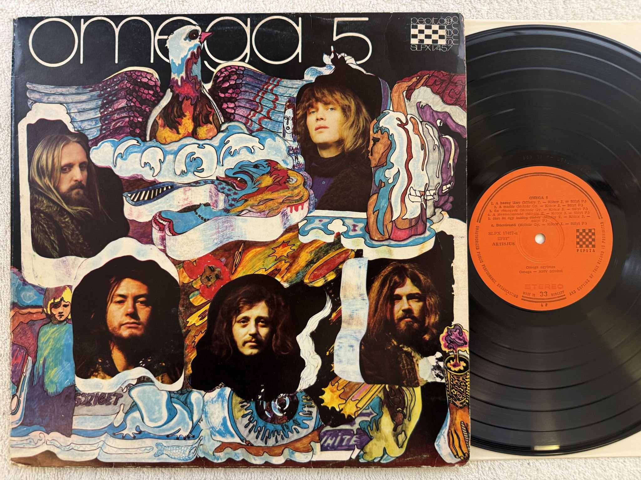 Omslagsbild för skivan OMEGA 5 LP -73 HUNGARY PEPITA SLPX 17457