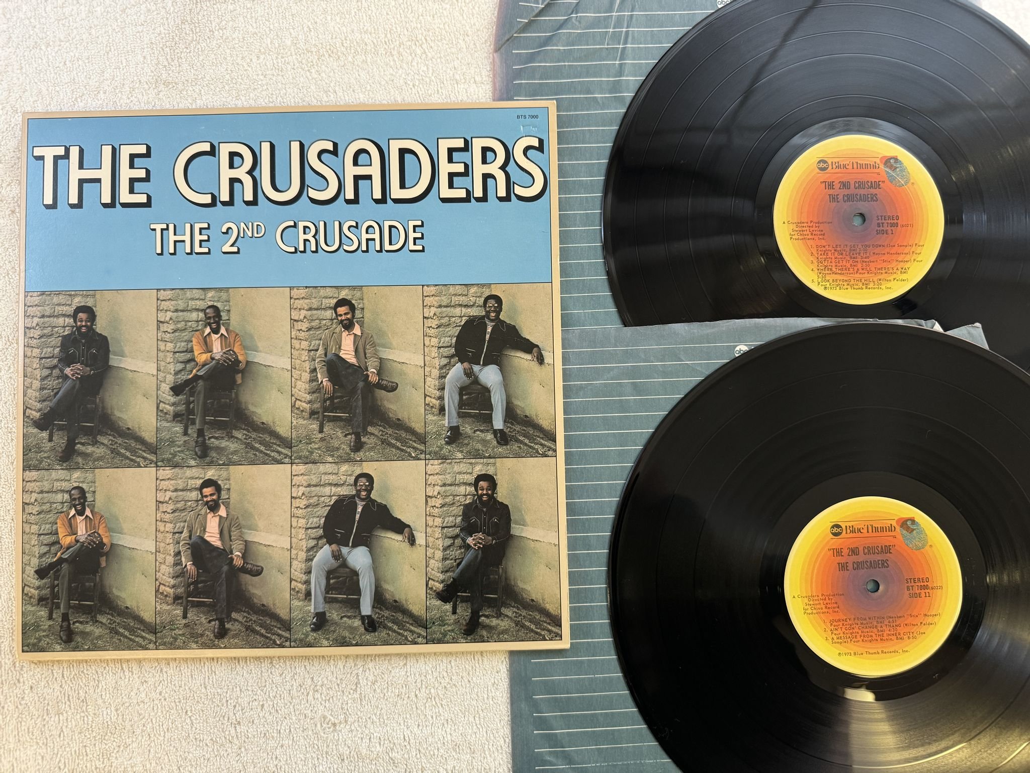 Omslagsbild för skivan CRUSADERS 2nd crusade 2xLP -73 US ABC/BLUE THUMB BTS 7000 ** JAZZ FUNK **