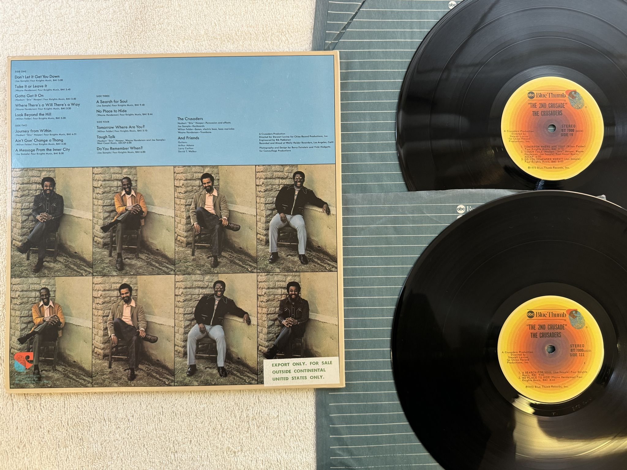 Omslagsbild för skivan CRUSADERS 2nd crusade 2xLP -73 US ABC/BLUE THUMB BTS 7000 ** JAZZ FUNK **