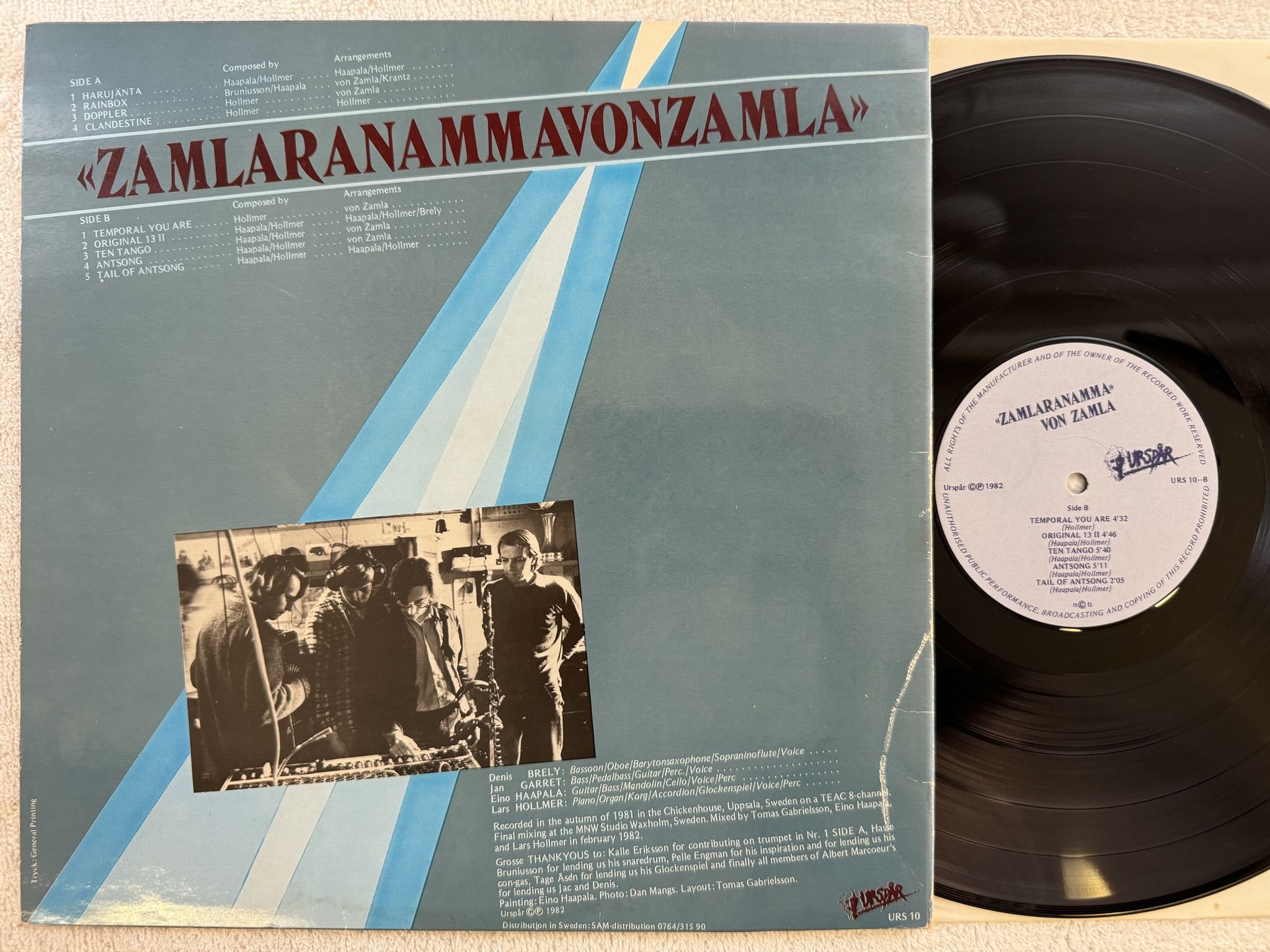 Omslagsbild för skivan VON ZAMLA zamlaranamma LP -82 Swe URSPÅR URS 10