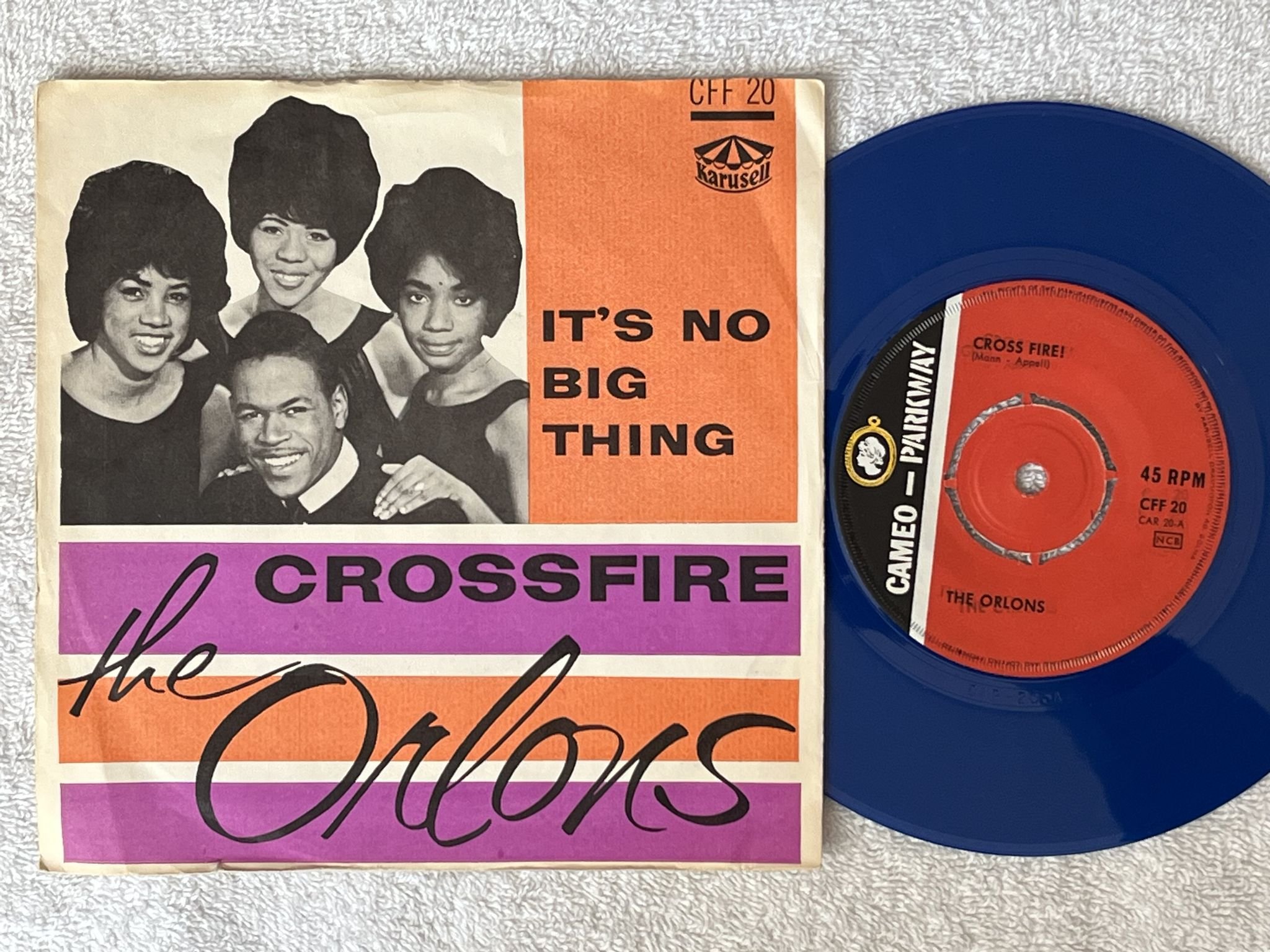 Omslagsbild för skivan THE ORLONS crossfire / it's no big thing 7" -63 CAMEO PARKWAY CFF 20