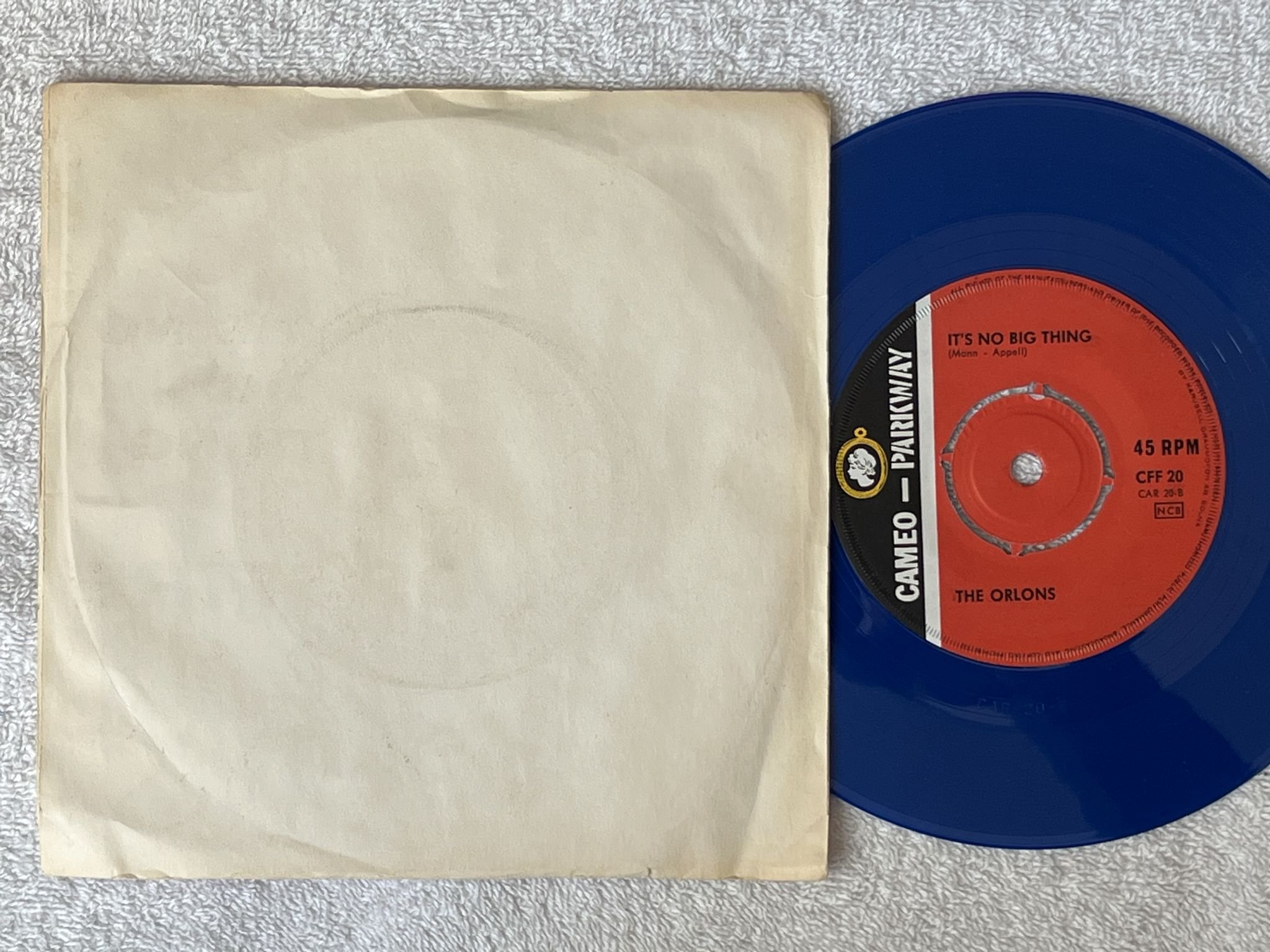 Omslagsbild för skivan THE ORLONS crossfire / it's no big thing 7" -63 CAMEO PARKWAY CFF 20