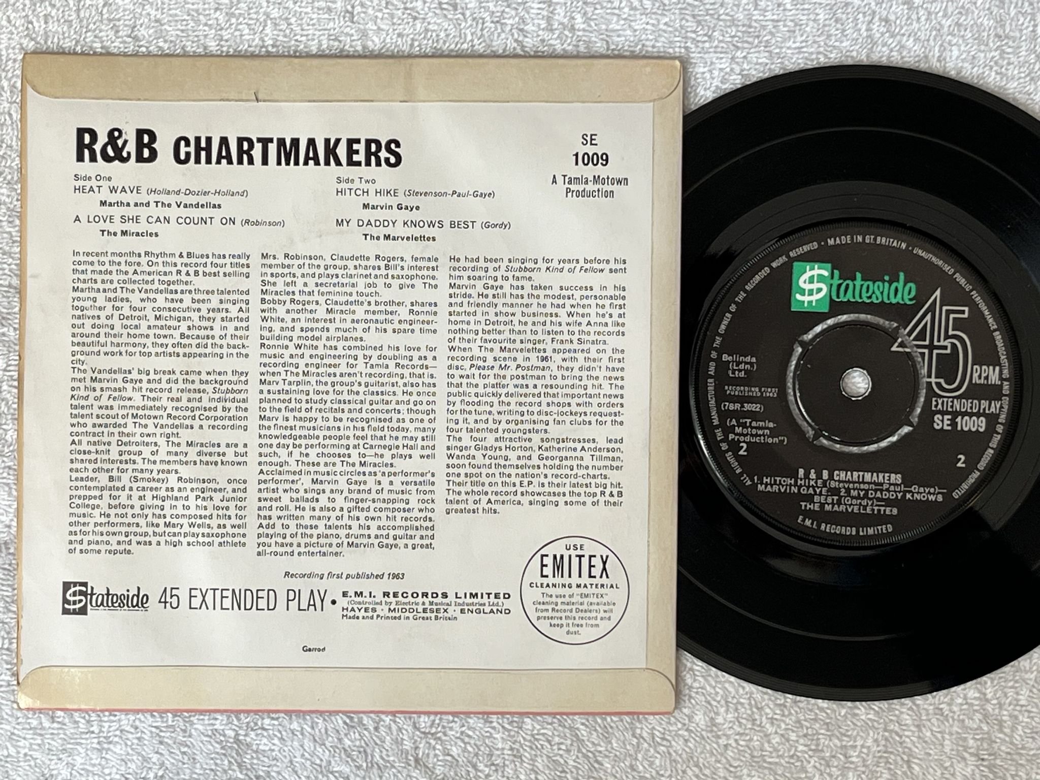 Omslagsbild för skivan V/A R&B Chartmakers 7"ep -63 UK STATESIDE SE 1009