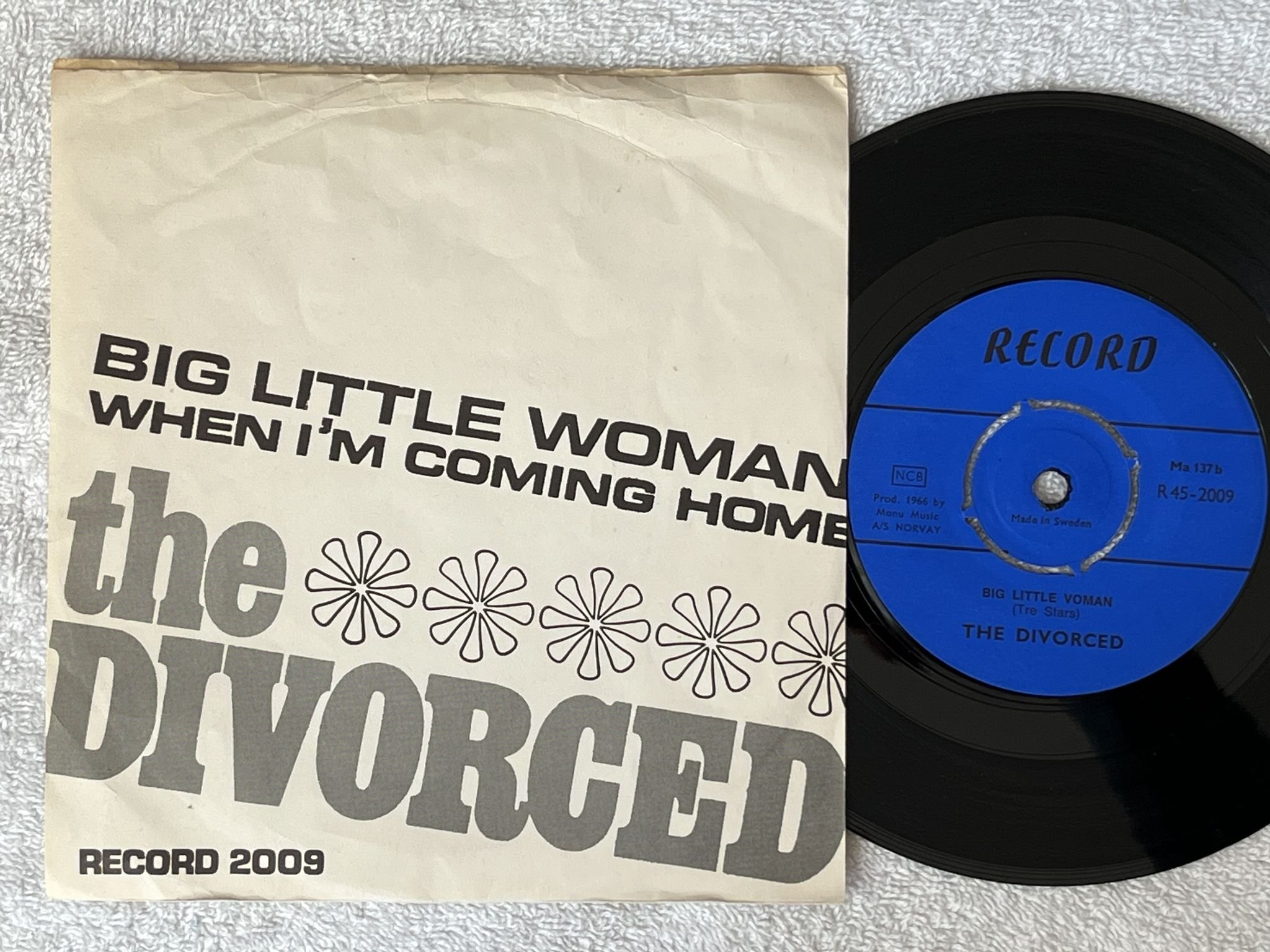 Omslagsbild för skivan THE DIVORCED When I'm Coming Home 7" -66 Swe RECORD R 45-2009 *** RARE BEAT ***