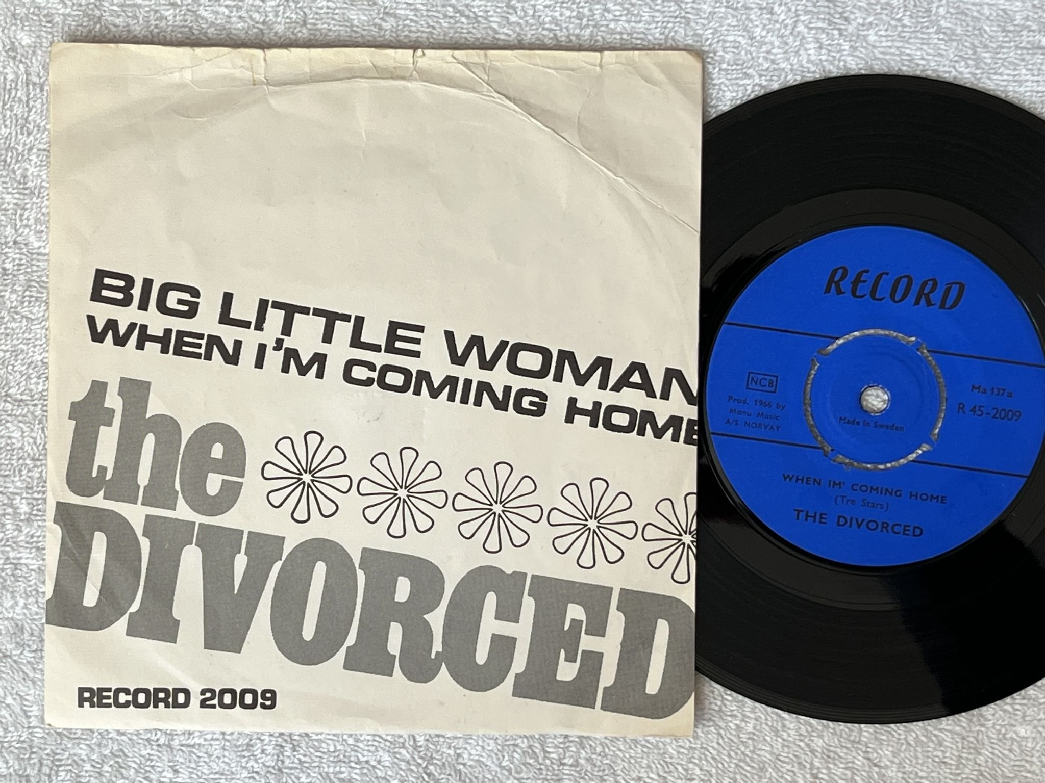 Omslagsbild för skivan THE DIVORCED When I'm Coming Home 7" -66 Swe RECORD R 45-2009 *** RARE BEAT ***
