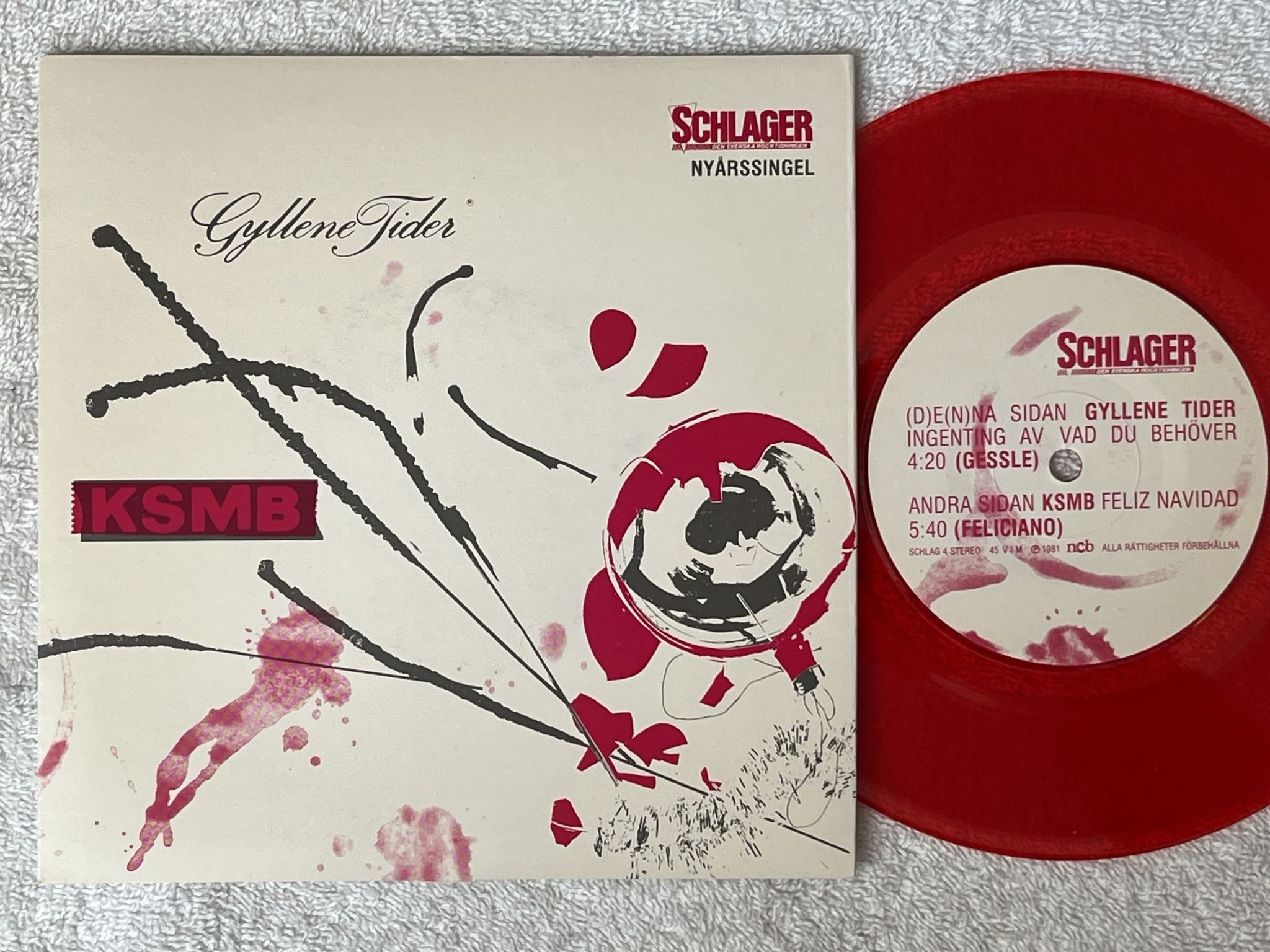 Omslagsbild för skivan KSMB / Gyllene Tider 7" -81 Swe SCHLAGER SCHLAG 4