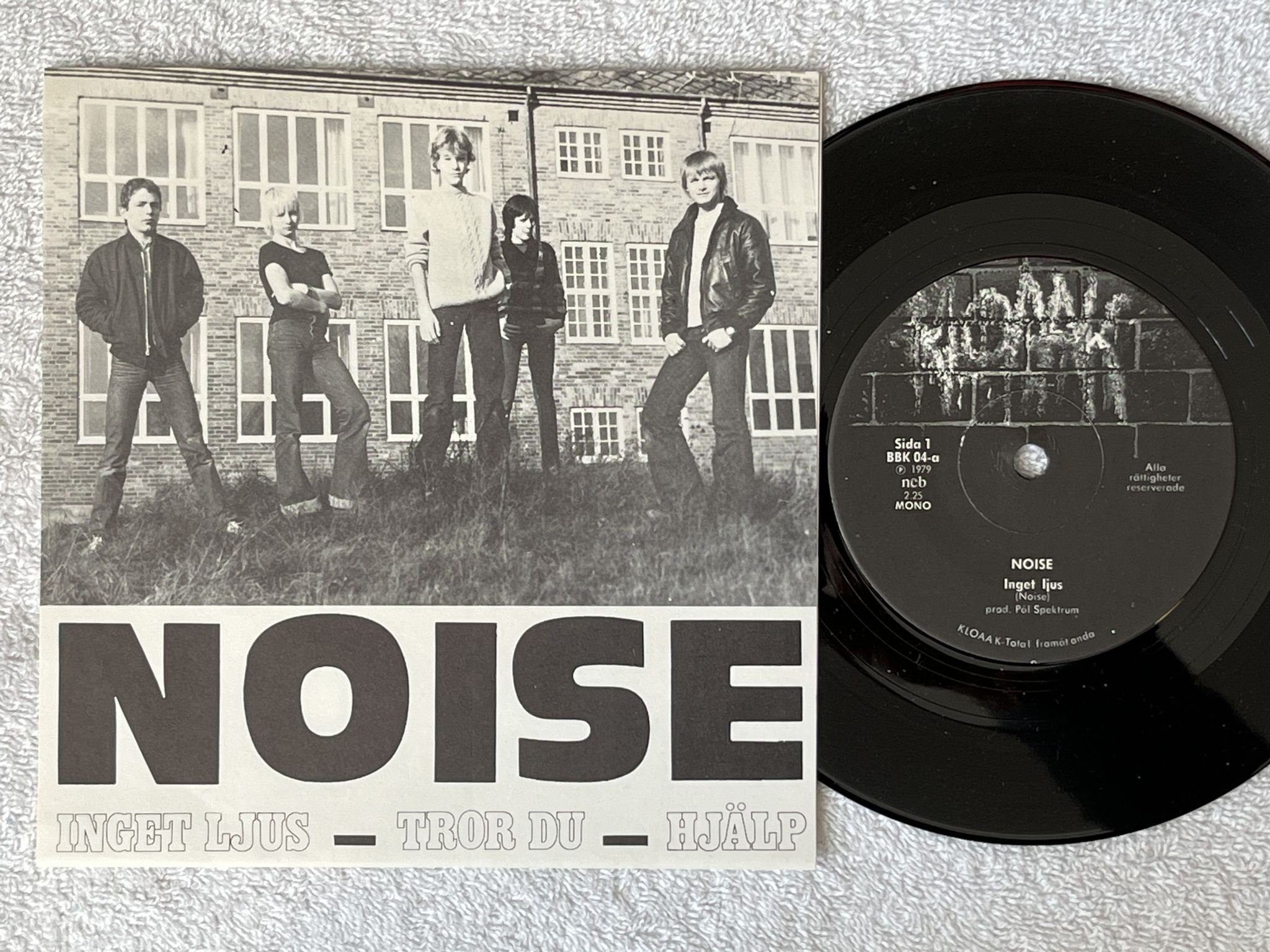 Omslagsbild för skivan NOISE inget ljus 7" -79 Swe KLOAAK BBK-04 ***Örkelljunga Sleeve ***