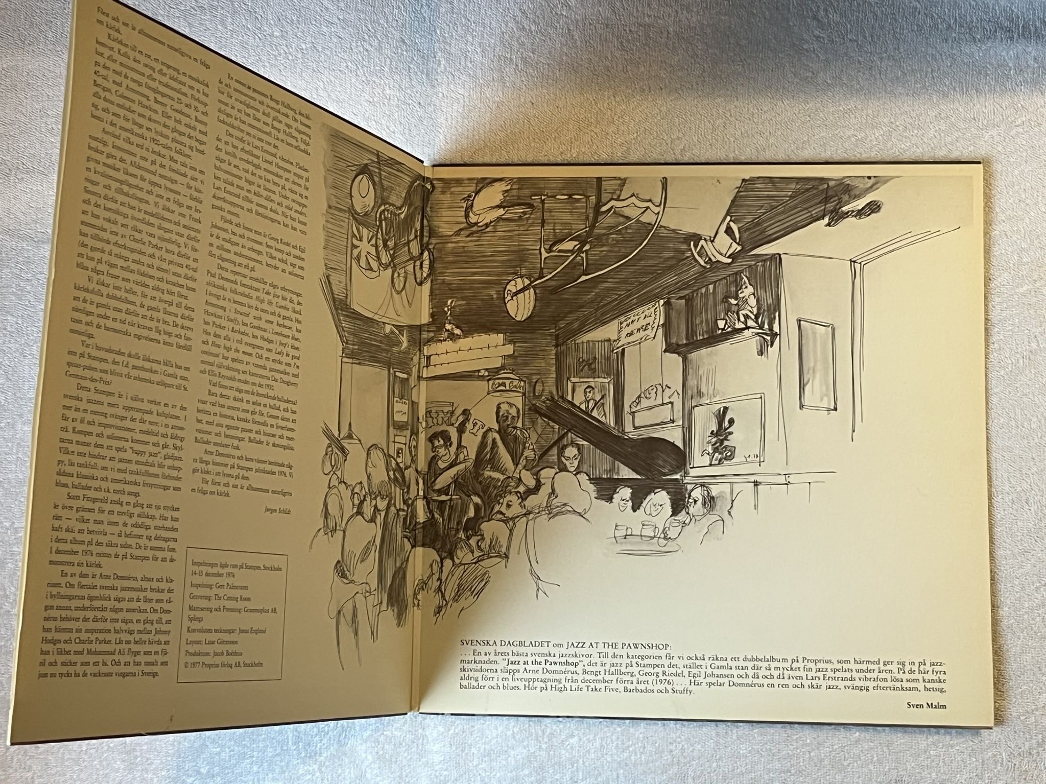 Omslagsbild för skivan ARNE DOMNERUS JAZZ AT THE PAWNSHOP 2xLP -77 SWE PROPRIUS PROP 7778-79 AUDIOPHILE