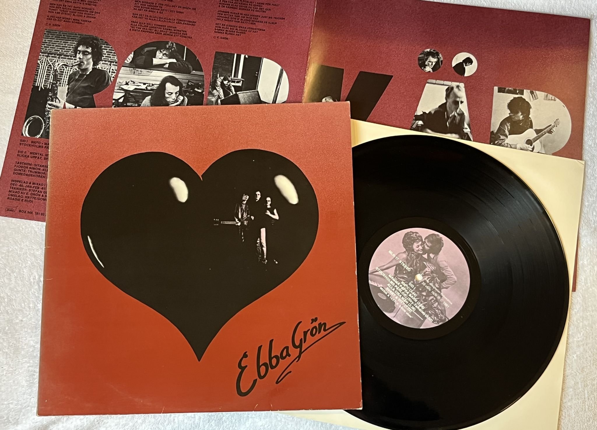Omslagsbild för skivan EBBA GRÖN kärlek och uppror LP -81 Swe MISTLUR MLR-17