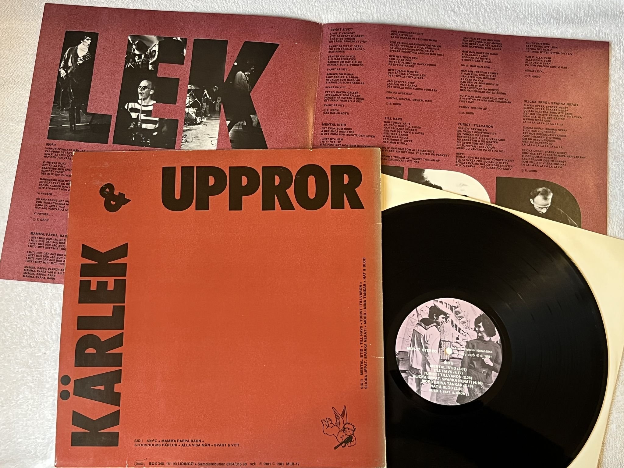 Omslagsbild för skivan EBBA GRÖN kärlek och uppror LP -81 Swe MISTLUR MLR-17