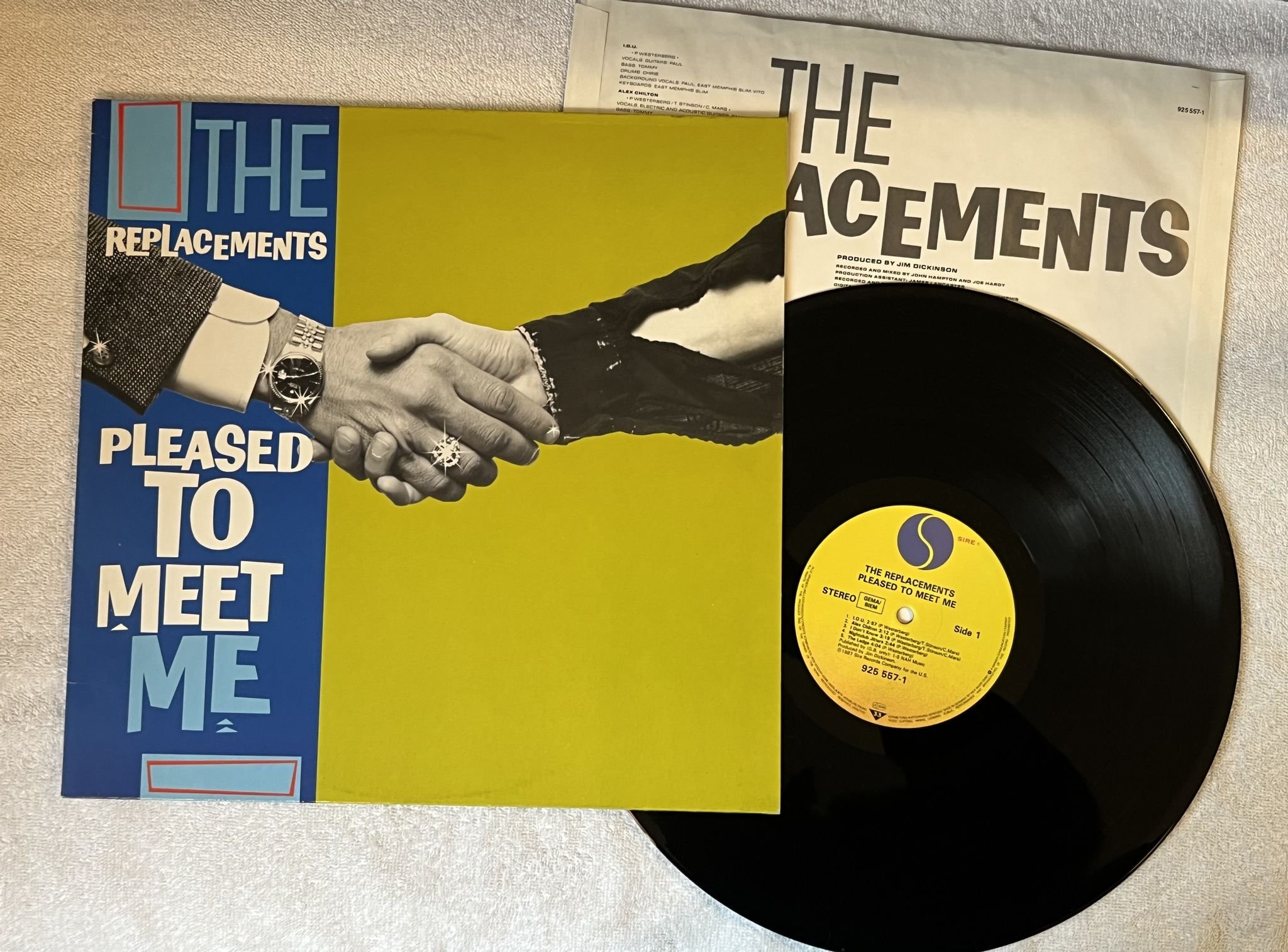 Omslagsbild för skivan THE REPLACEMENTS Pleased To Meet Me LP -87 SIRE 925 557-1