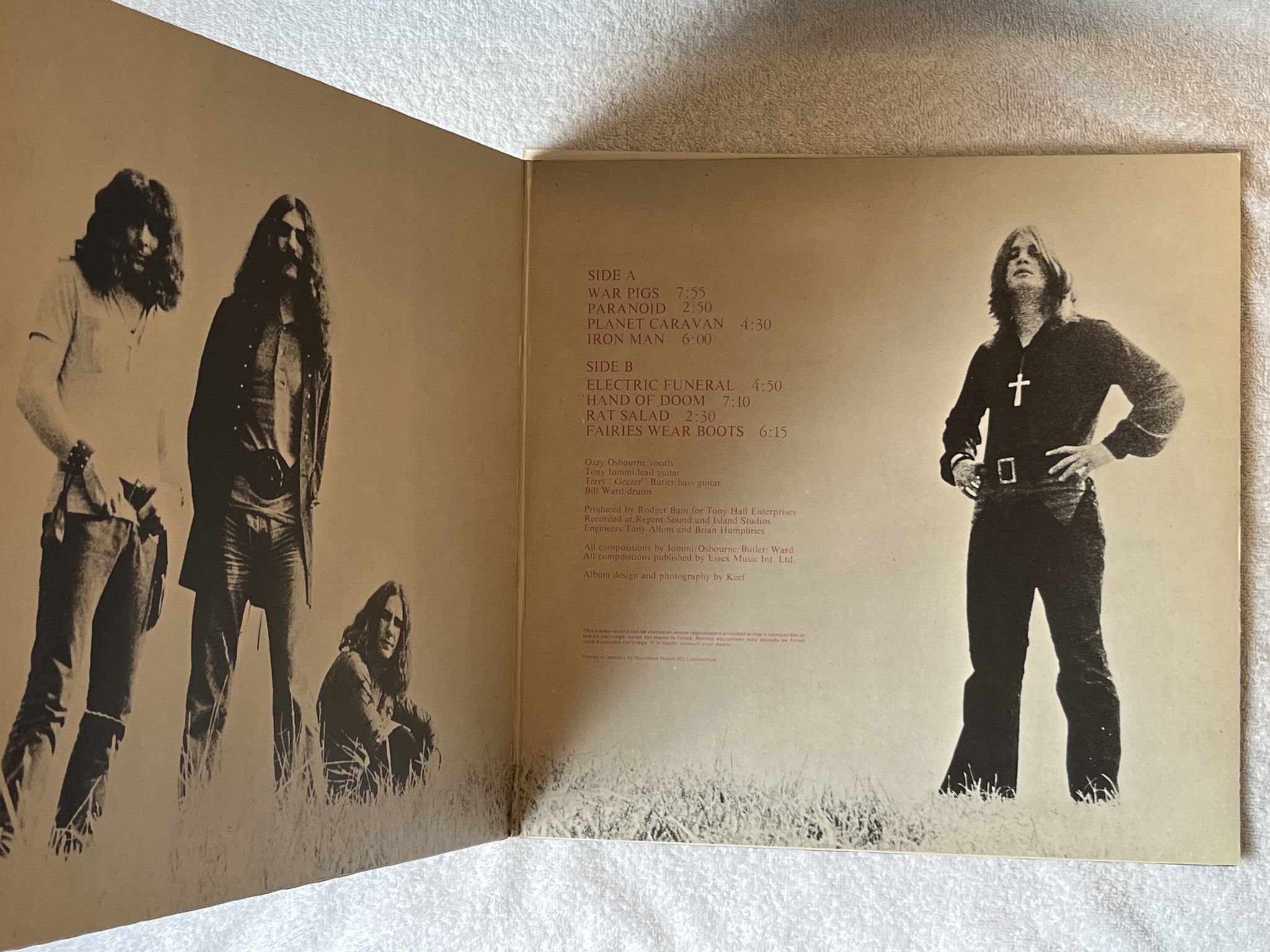 Omslagsbild för skivan BLACK SABBATH paranoid LP Ger VERTIGO space ship 6360011