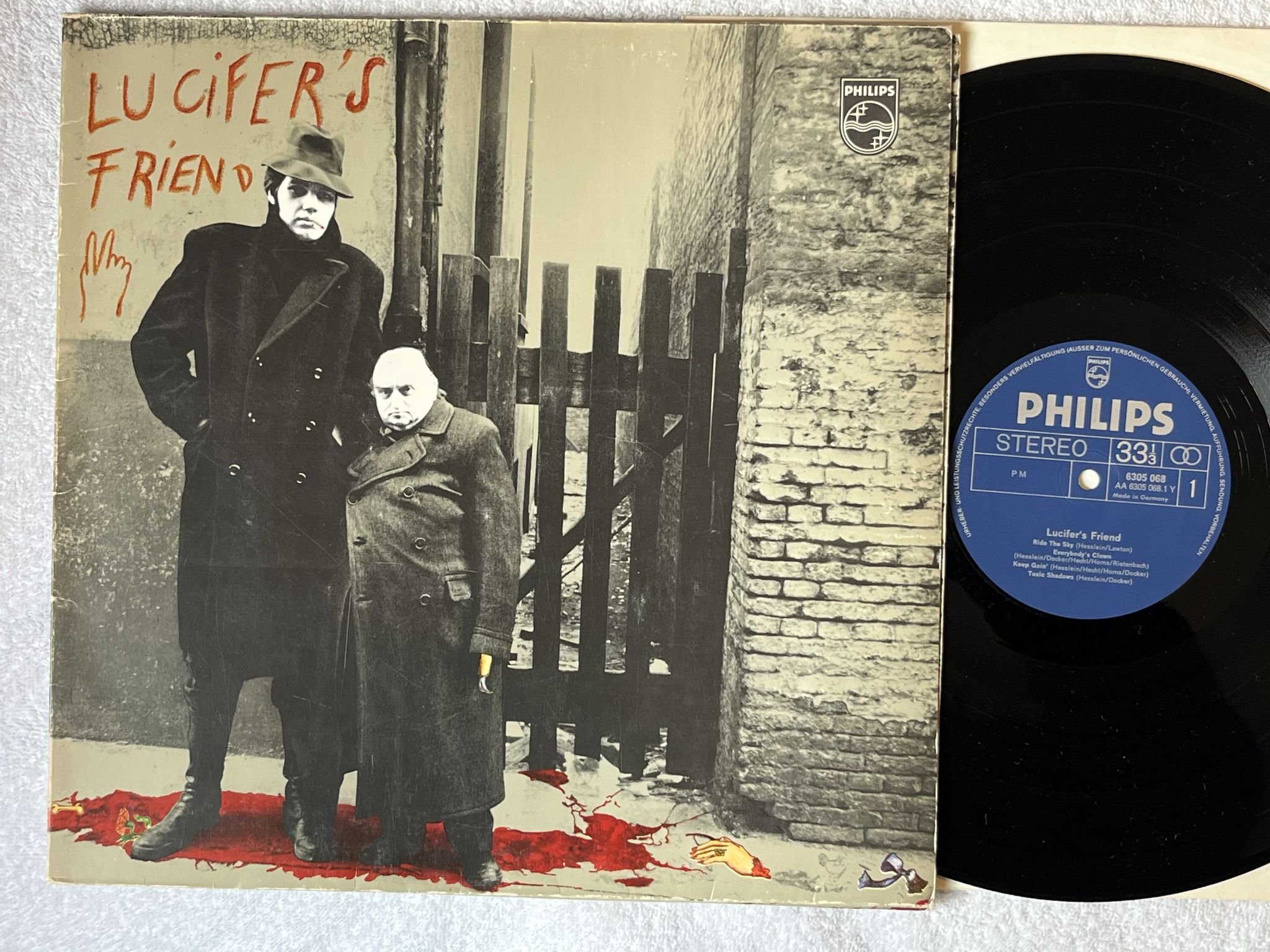 Omslagsbild för skivan LUCIFER'S FRIEND s/t LP Ger PHILIPS 6305068 *** TEXTURED SLEEVE ***