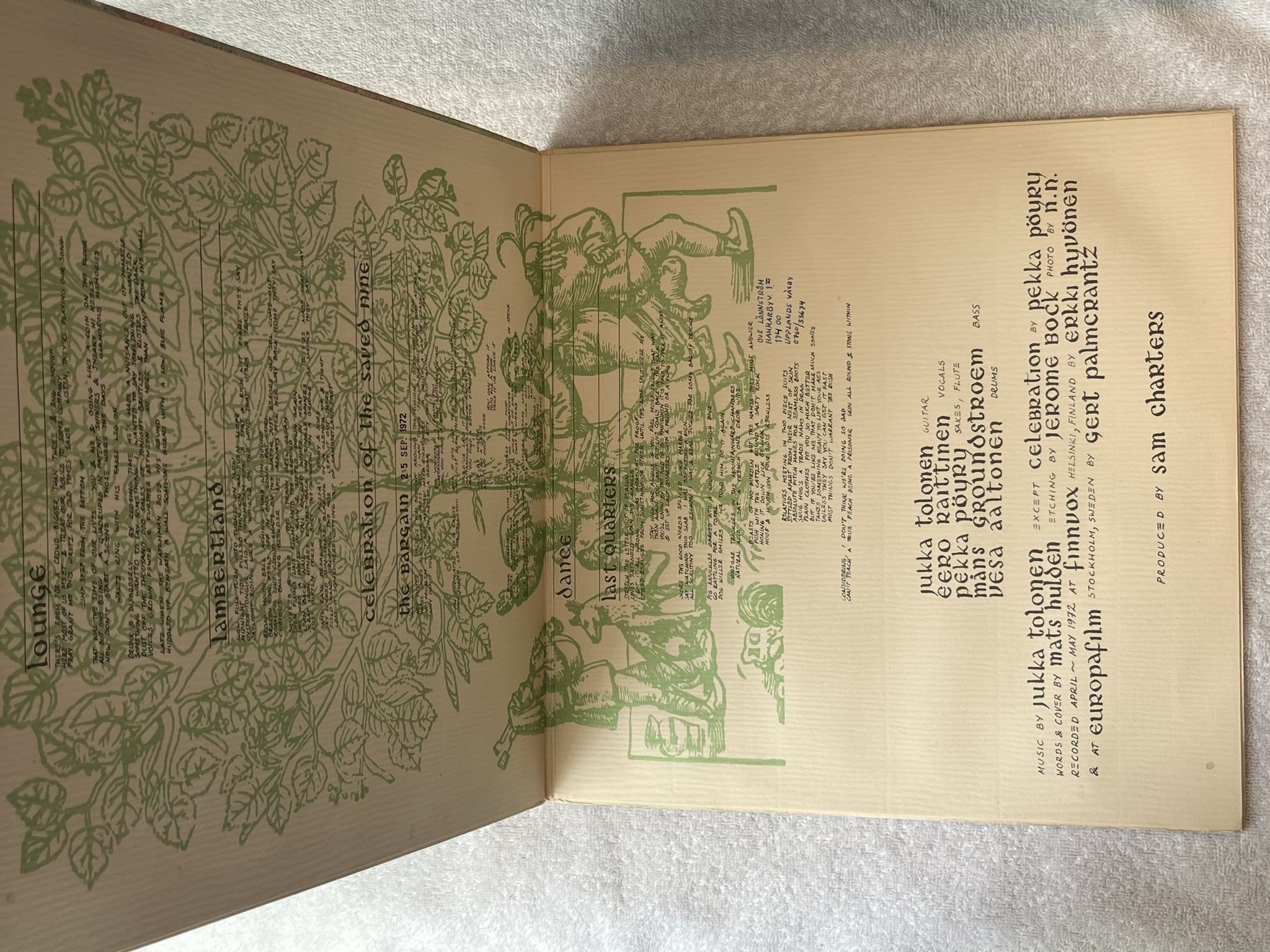 Omslagsbild för skivan TASAVALLAN PRESIDENTTI lambert land LP -72 ncb SONET SLP-2533