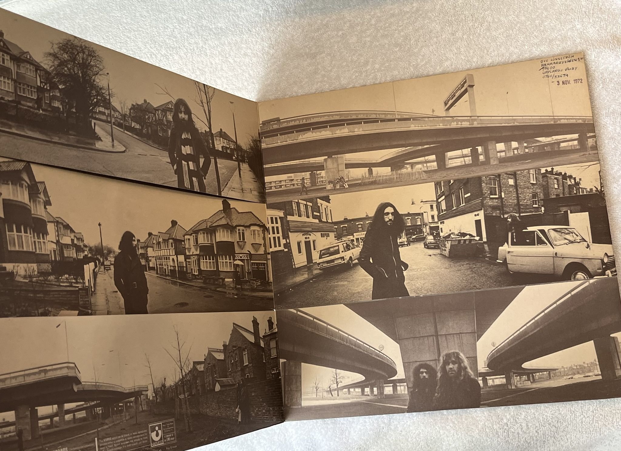 Omslagsbild för skivan EDGAR BROUGHTON BAND in side out LP -72 UK HARVEST SHTC 252 ** Gimmix-Cover **