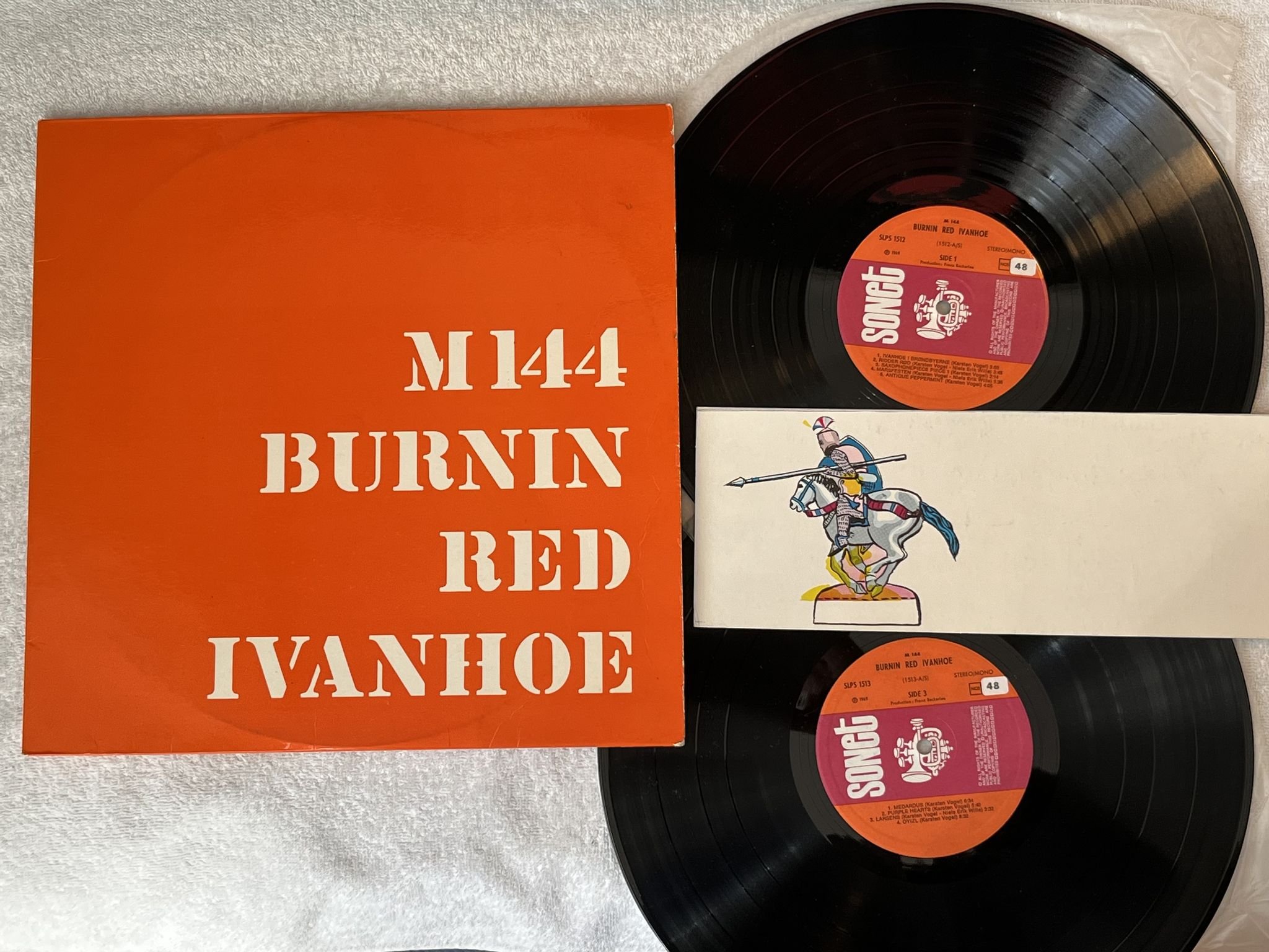 Omslagsbild för skivan BURNING RED IVANHOE m 144 2xLP -70 Den SONET SLPS 1512-13 *** w/ knight ***