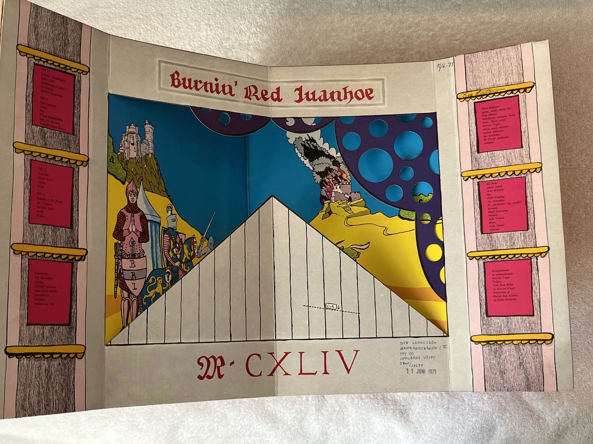 Omslagsbild för skivan BURNING RED IVANHOE m 144 2xLP -70 Den SONET SLPS 1512-13 *** w/ knight ***