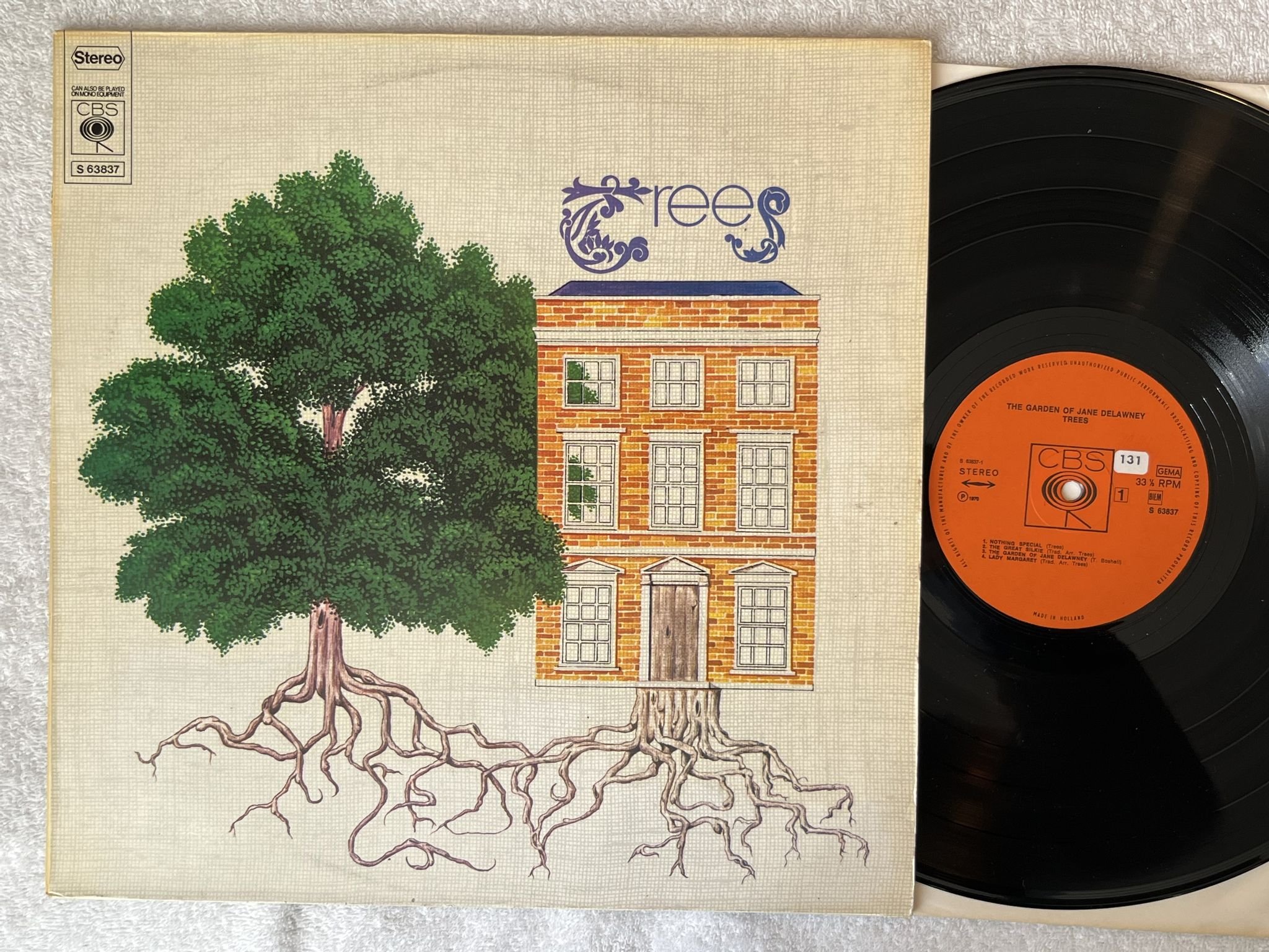 Omslagsbild för skivan TREES The Garden Of Jane Delawney LP -70 Hol CBS S 63837