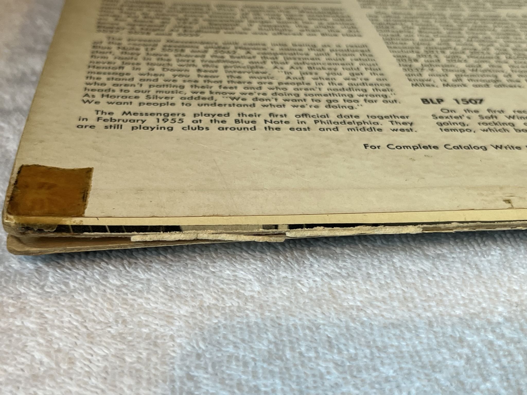 Omslagsbild för skivan THE JAZZ MESSENGERS vol 1 LP -56 1st OG US BLUE NOTE BLP 1507