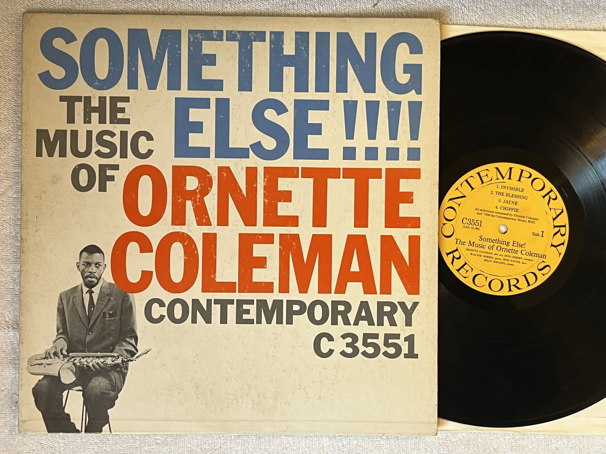 Omslagsbild för skivan ORNETTE COLEMAN Something Else!!!! LP -58 US contemporary C 3551