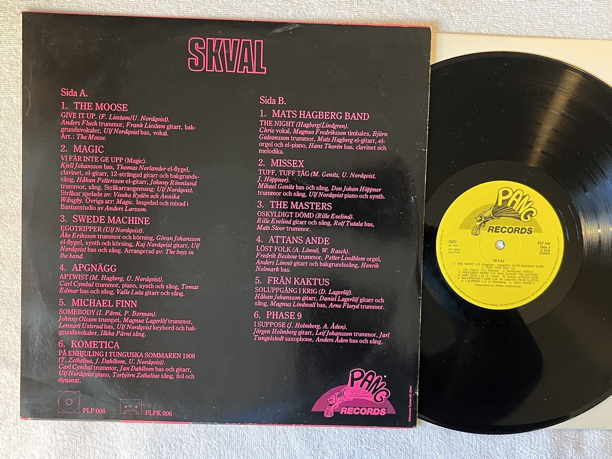 Omslagsbild för skivan V/A skval LP -81 Swe PANG PLP 006 *** NEW WAVE power pop PUNK ***