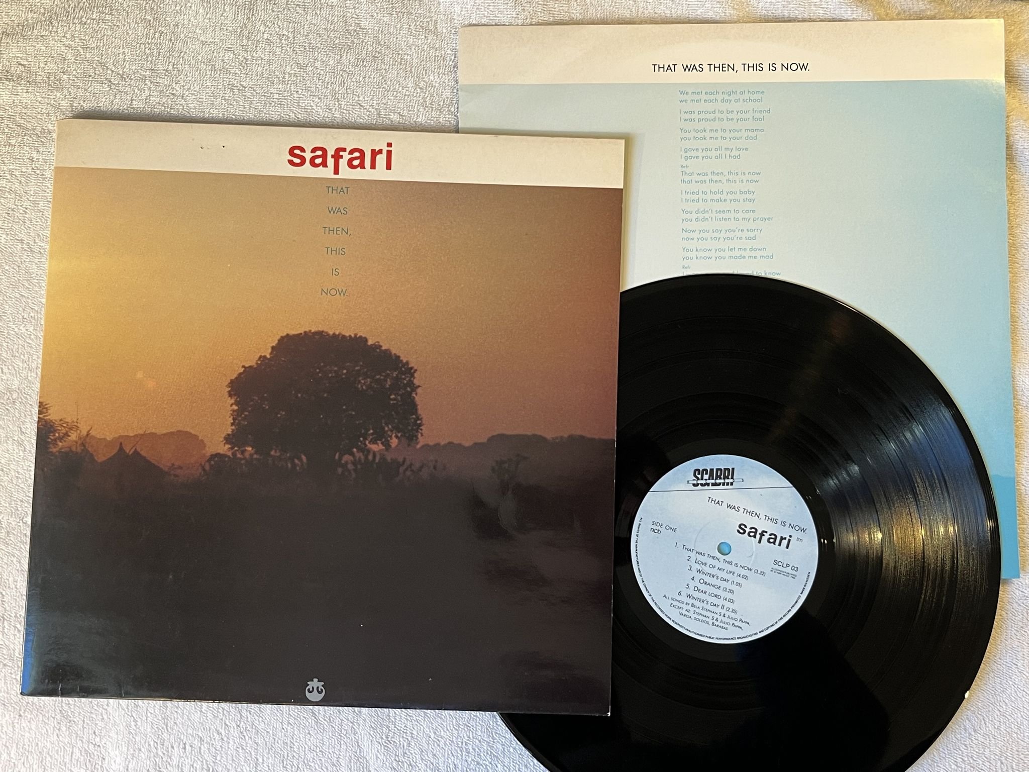 Omslagsbild för skivan SAFARI that was then, this is now LP -83 ncb SCABRI SCLP 03