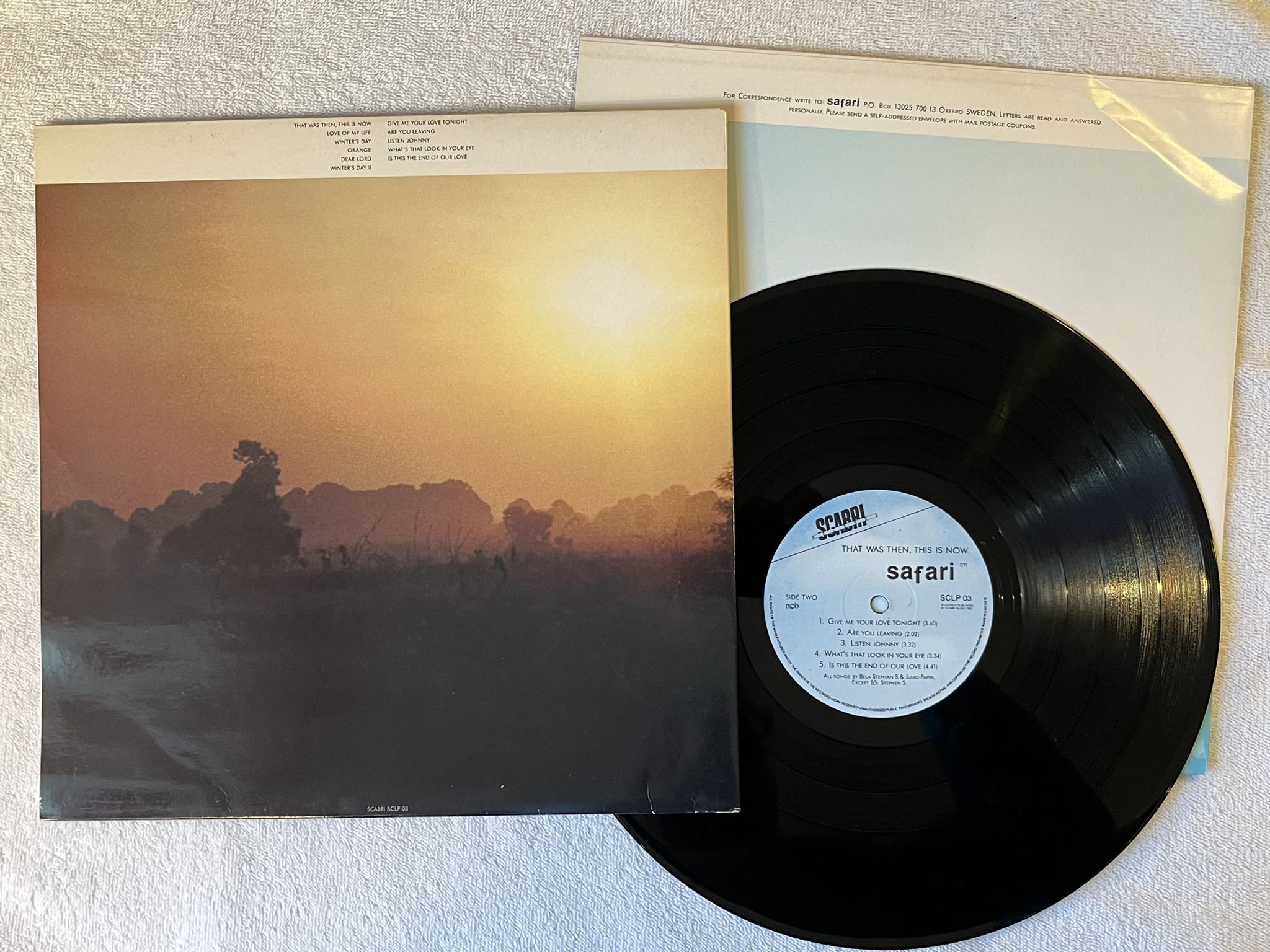 Omslagsbild för skivan SAFARI that was then, this is now LP -83 ncb SCABRI SCLP 03