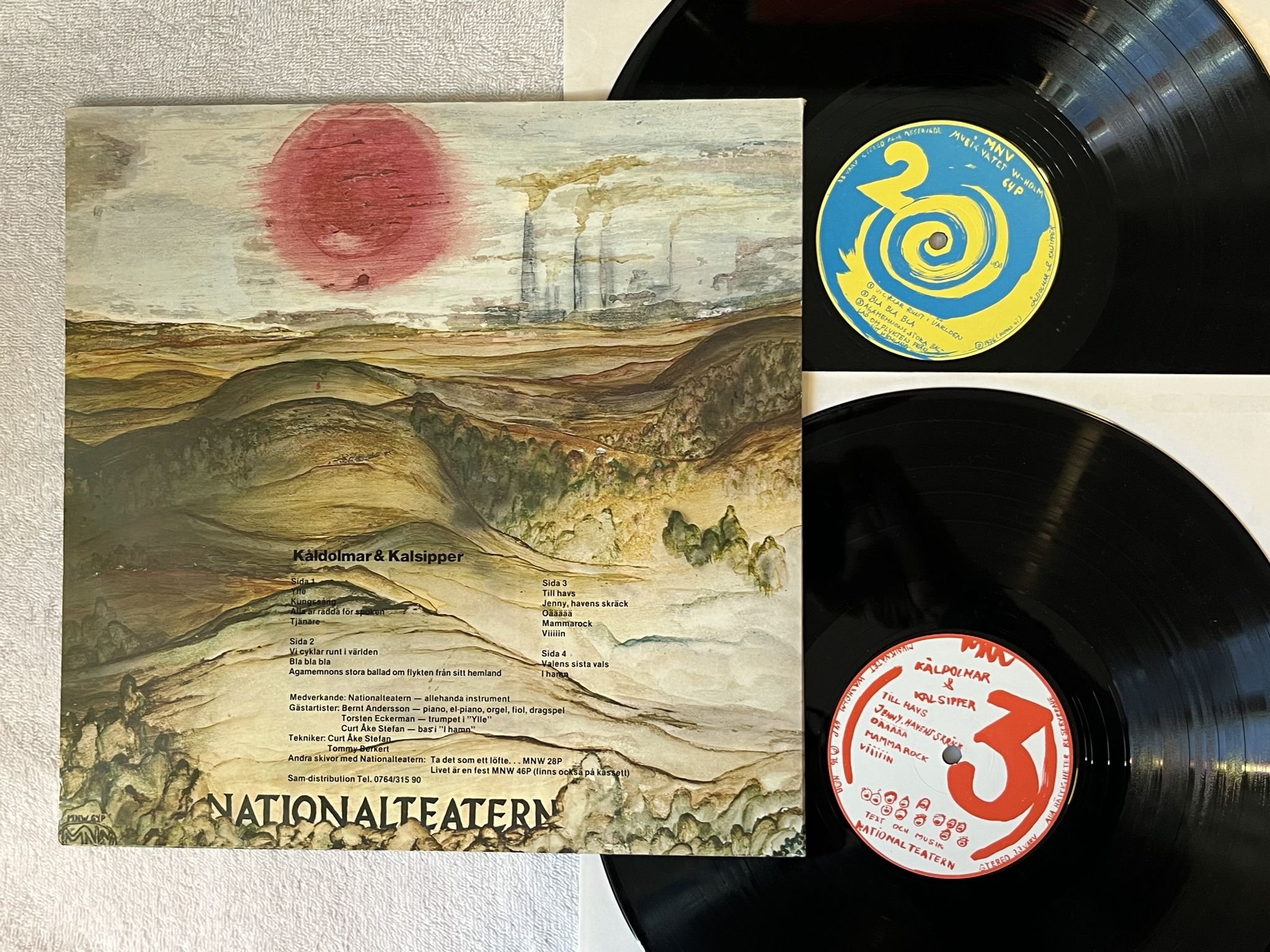 Omslagsbild för skivan NATIONALTEATERN kåldomar & kalsipper 2xLP -76 Swe MNW 64P *** COMPLETE ***