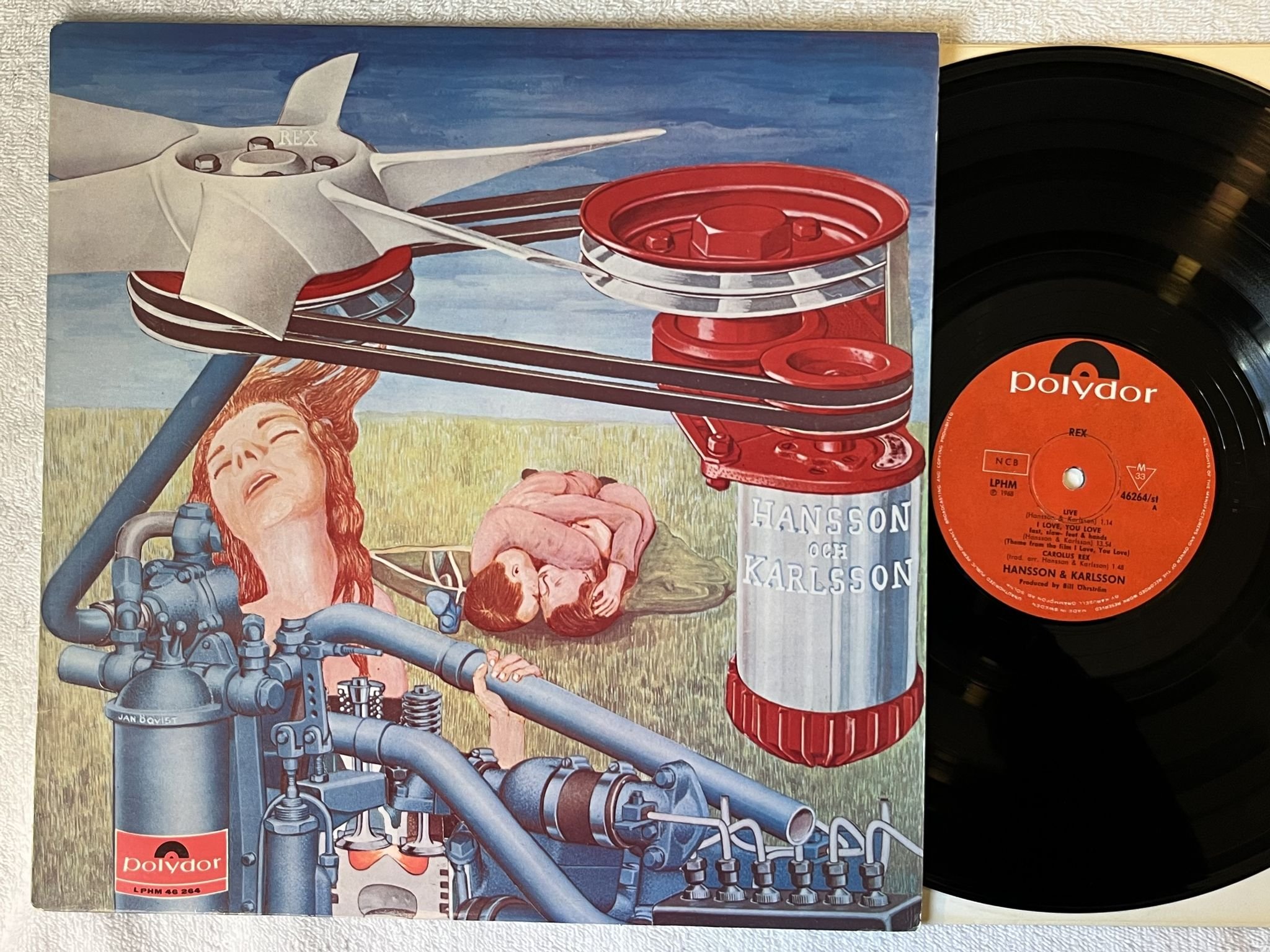 Omslagsbild för skivan HANSSON & KARLSSON rex LP -68 Swe POLYDOR LPHM 46264 *** PSYCH ***
